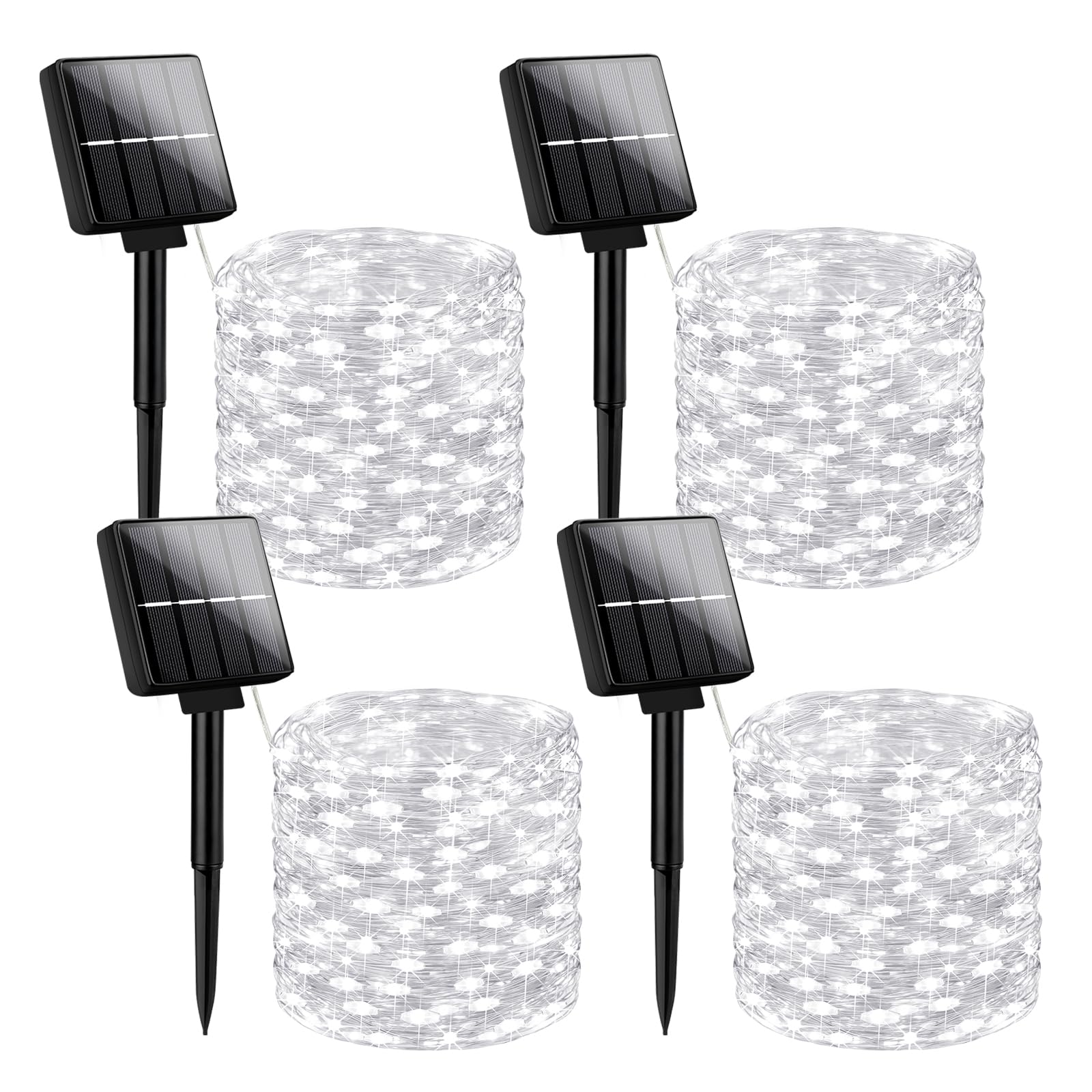Brightever Solar Powered String Lights, 400 LED, 160FT, Waterproof, Daylight White, 8 Lighting Modes, Model OKDMX-KN-SSL-01-CW
