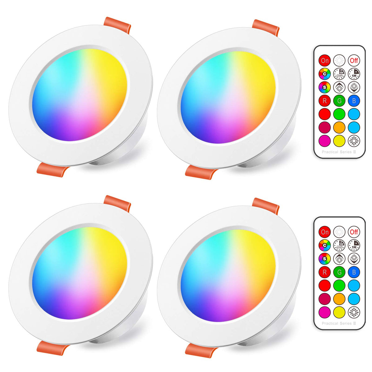 Color Changing Downlights HEKEE 4 Inch LED Recessed Downlights, 70W Equivalent, Color Changing ...
