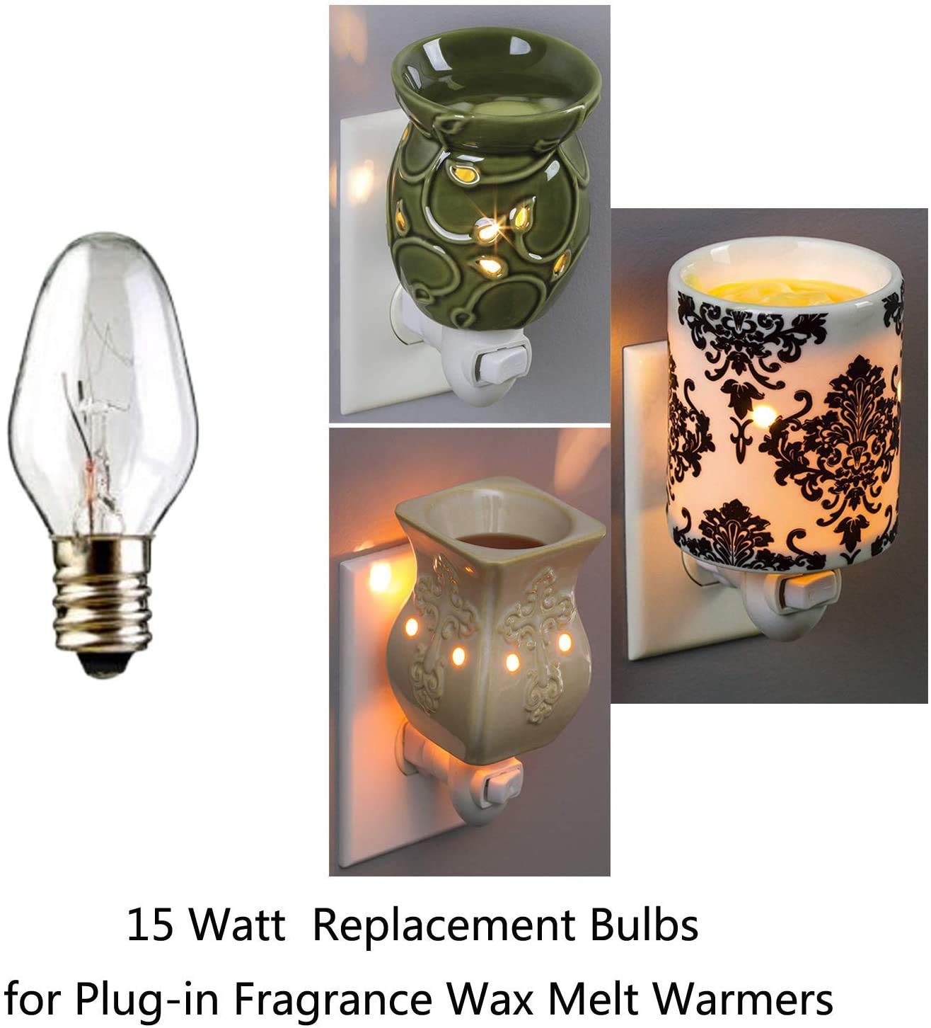 18-Pack Wax Warmer Bulbs, 15 Watt Wax Melt Warmer Light Bulbs For Scentsy Plug-In Nightlight Warmer Wax Diffuser And Candle Warm