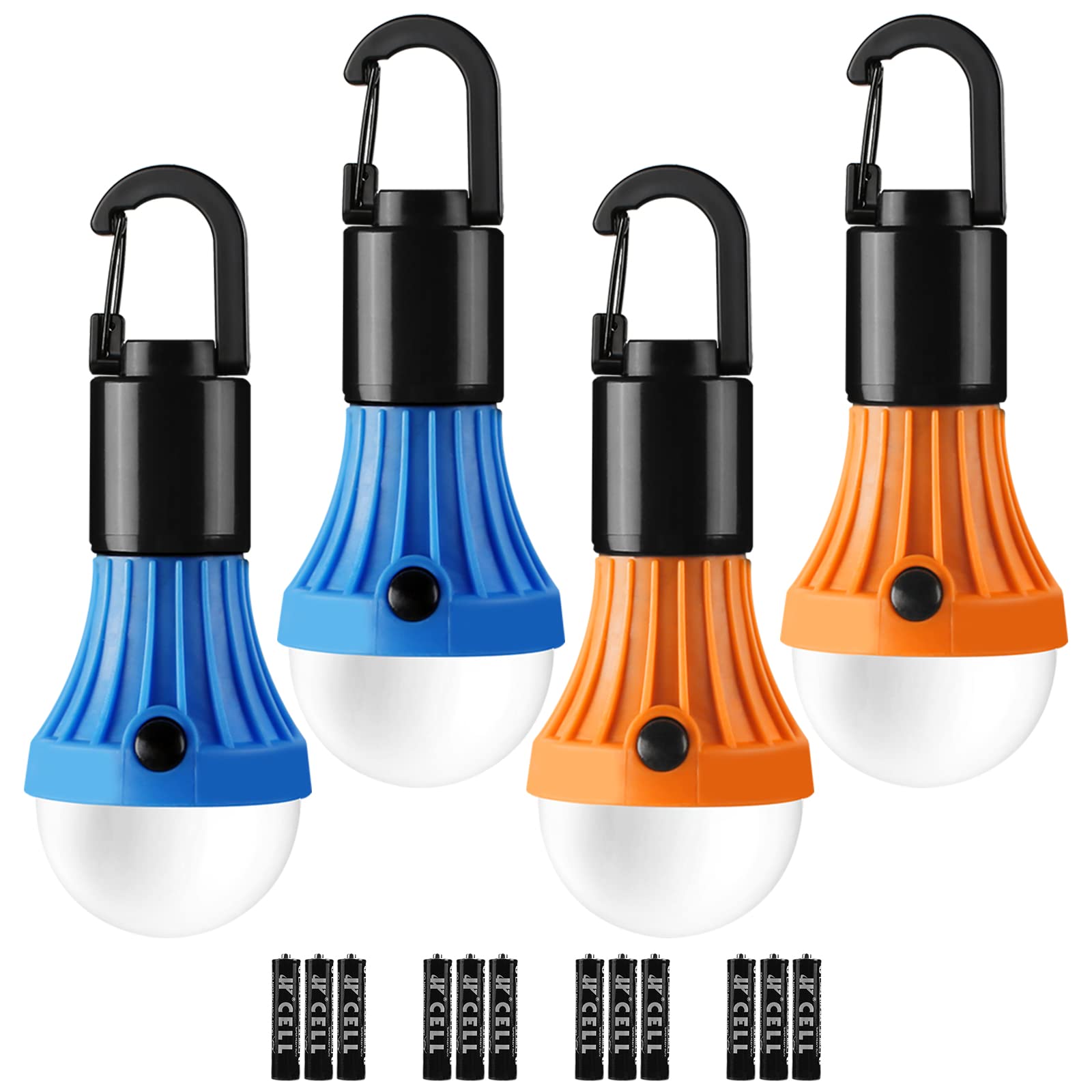 Lepro Led Camping Lantern, Camping Accessories, 3 Lighting Modes, Hanging Tent Light Bulbs With Clip Hook For Camping, Hiking, H