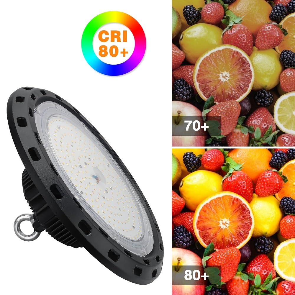 BEULT High Bay Led Shop Lights 100W 4Pack 15000lm Equiv. 400W MH/HPS,UFO Led High Bay Light for Shop Warehouse Workshop Factory