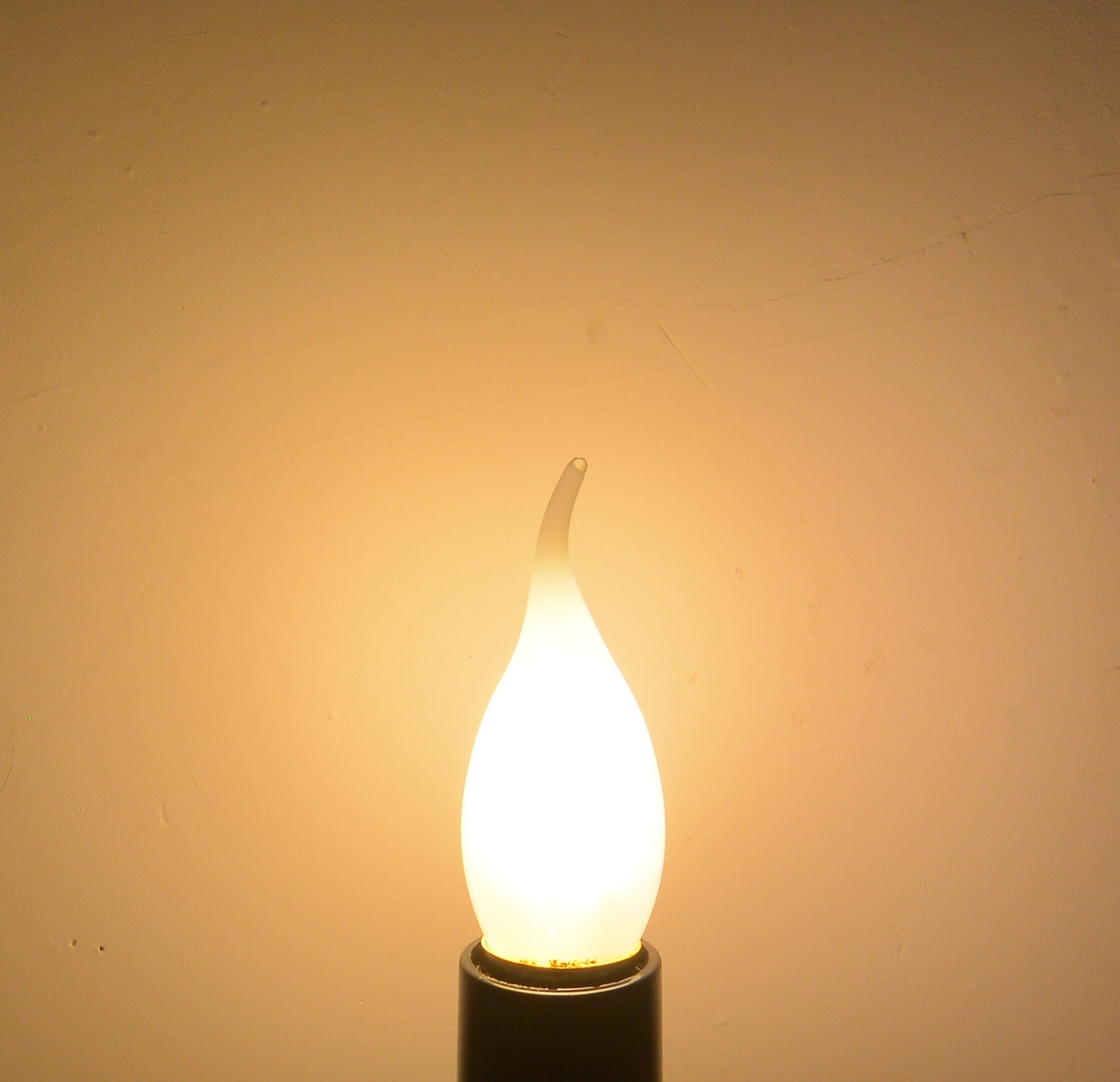 Opalray C35 6 Watts Dimmable Led Filament Bulb, E12 Small Base Candelabra Lamp, 2700K Warm White Light, Frosted Glass Shell, Fla