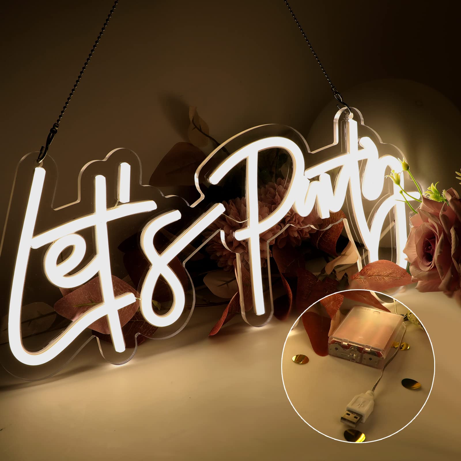 ATOLS It Was All a Dream Neon Sign for Wall Decor, Battery or USB Powered It Was All a Dream Sign, Letters Led Light Up Sign for