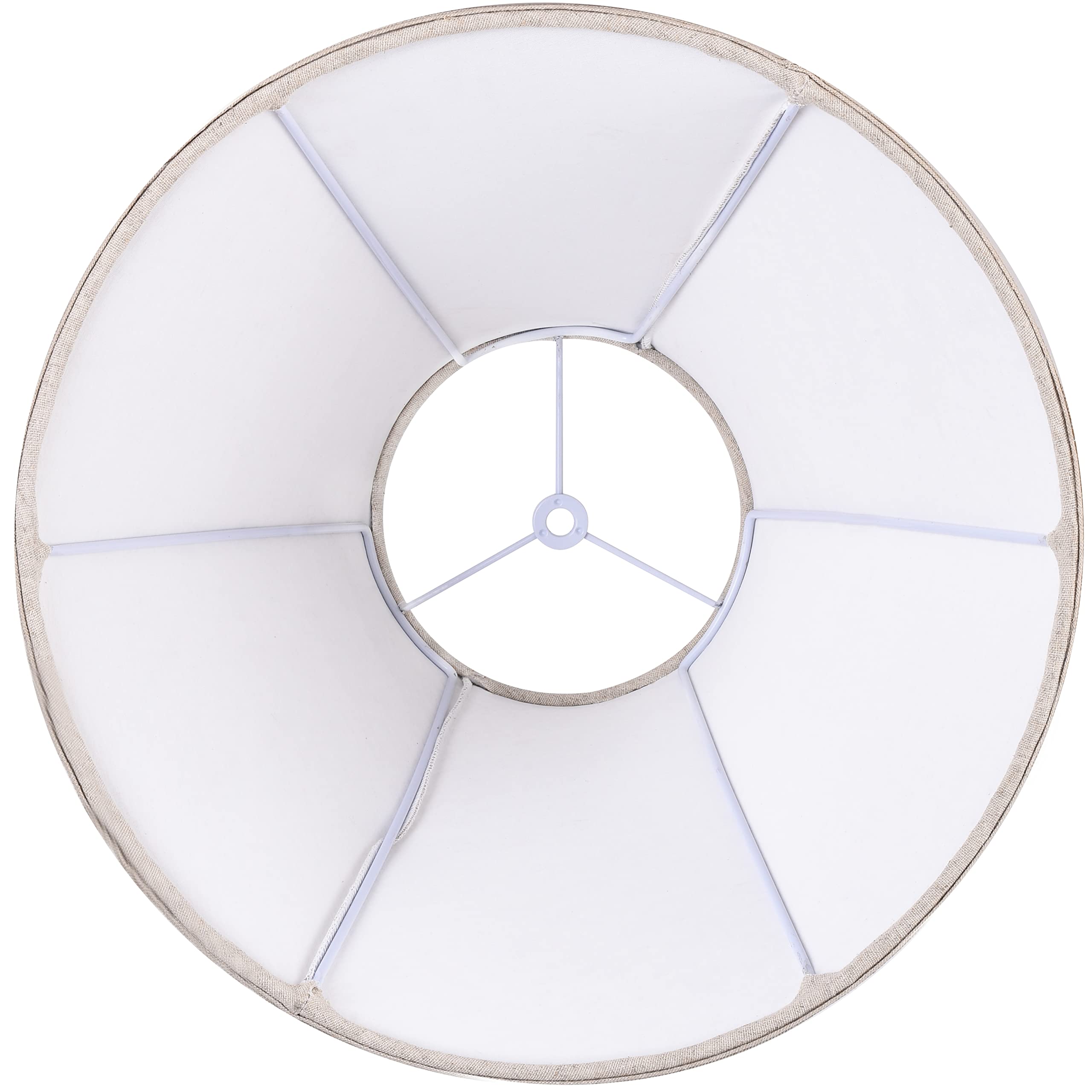 Go&So Small Beige Lamp Shade For Table Lamps-Bell Bedside Lampshade-5.9X13.4X10.6Inch (Spider) Natural Linen Lampshades Replacem