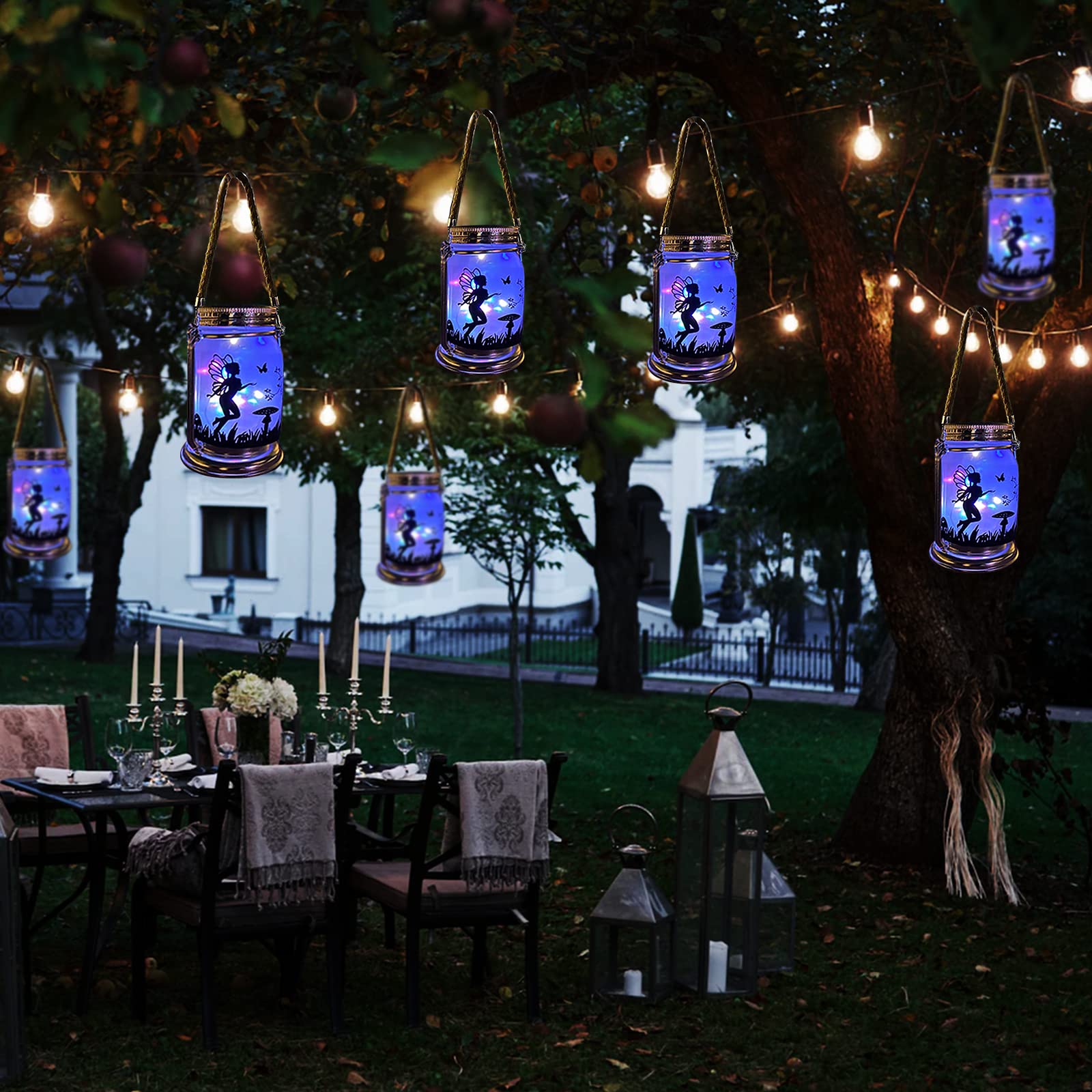 4 Pack Solar Fairy Lantern For Garden Decorations -Mothers Day Gifts For Mom Women Grandma Birthday Outdoor Ornaments Decoration