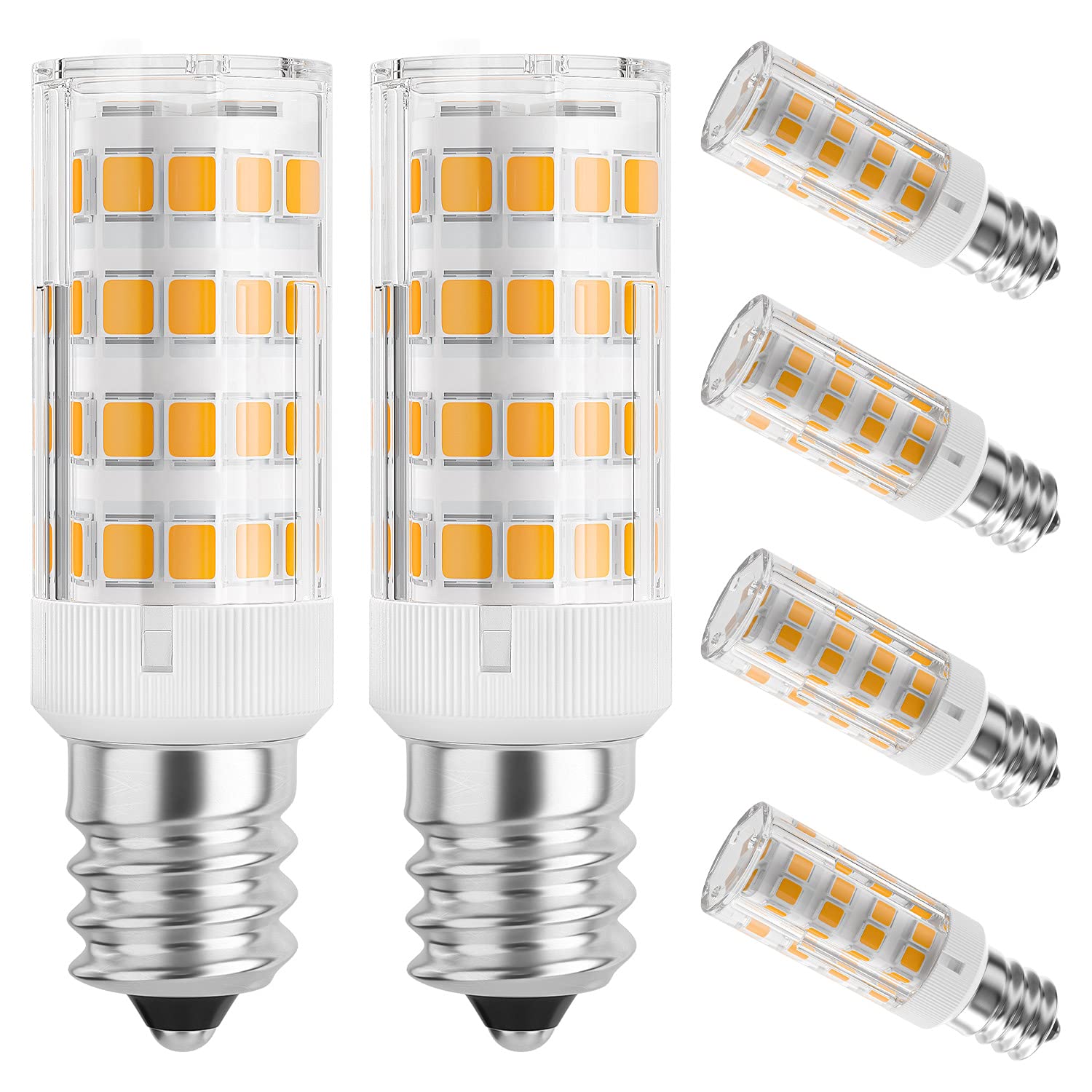 Dicuno E12 Led Bulb 4W Warm White 3000K Non-Dimmable Candle Base Light Bulbs, 6 Count For Ceiling Fan & Chandelier