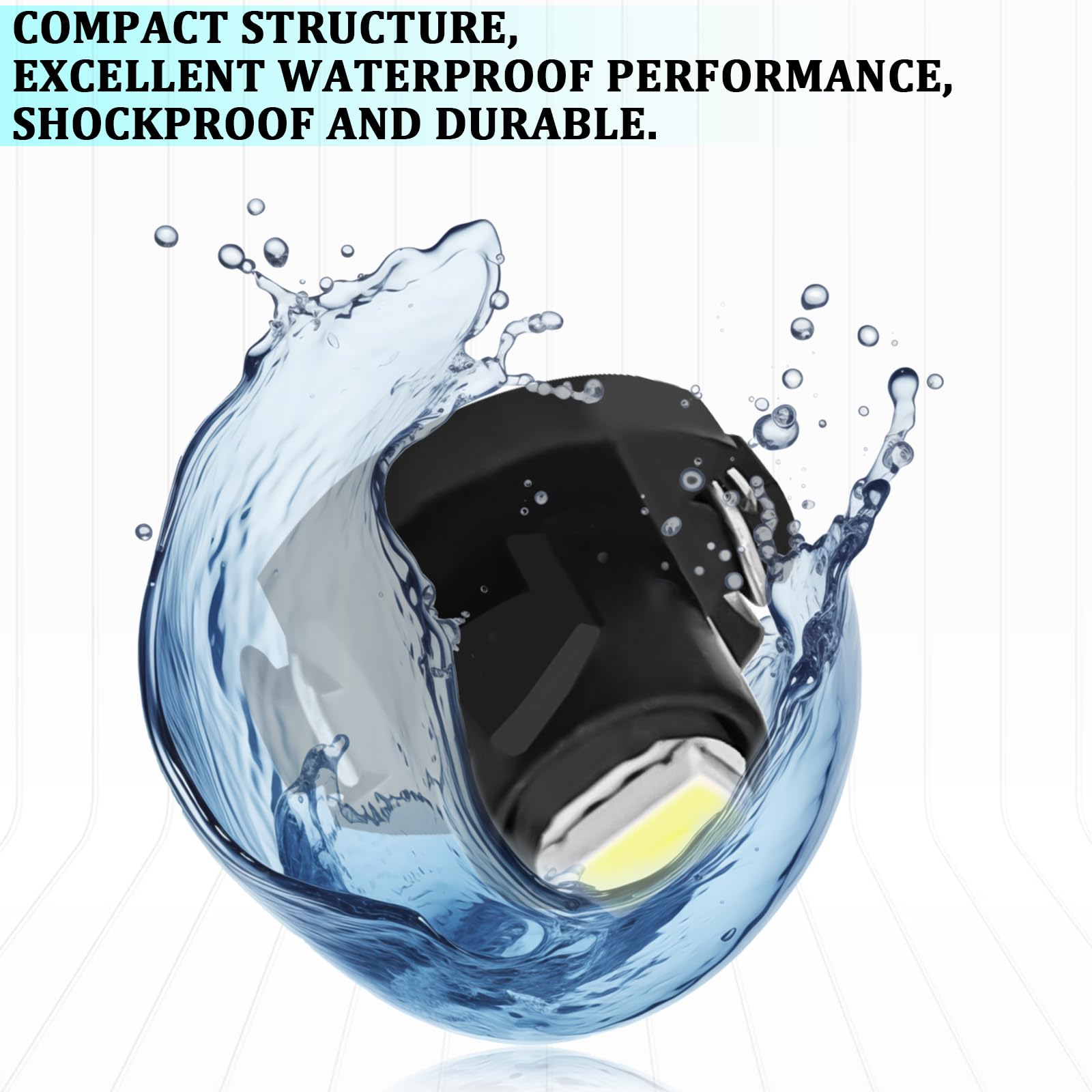 SamWinGear T4.2 LED Bulb Car Interior Lights, 10PCS, 12V, IP65, 0.39In x 0.27In, Energy-saving, White