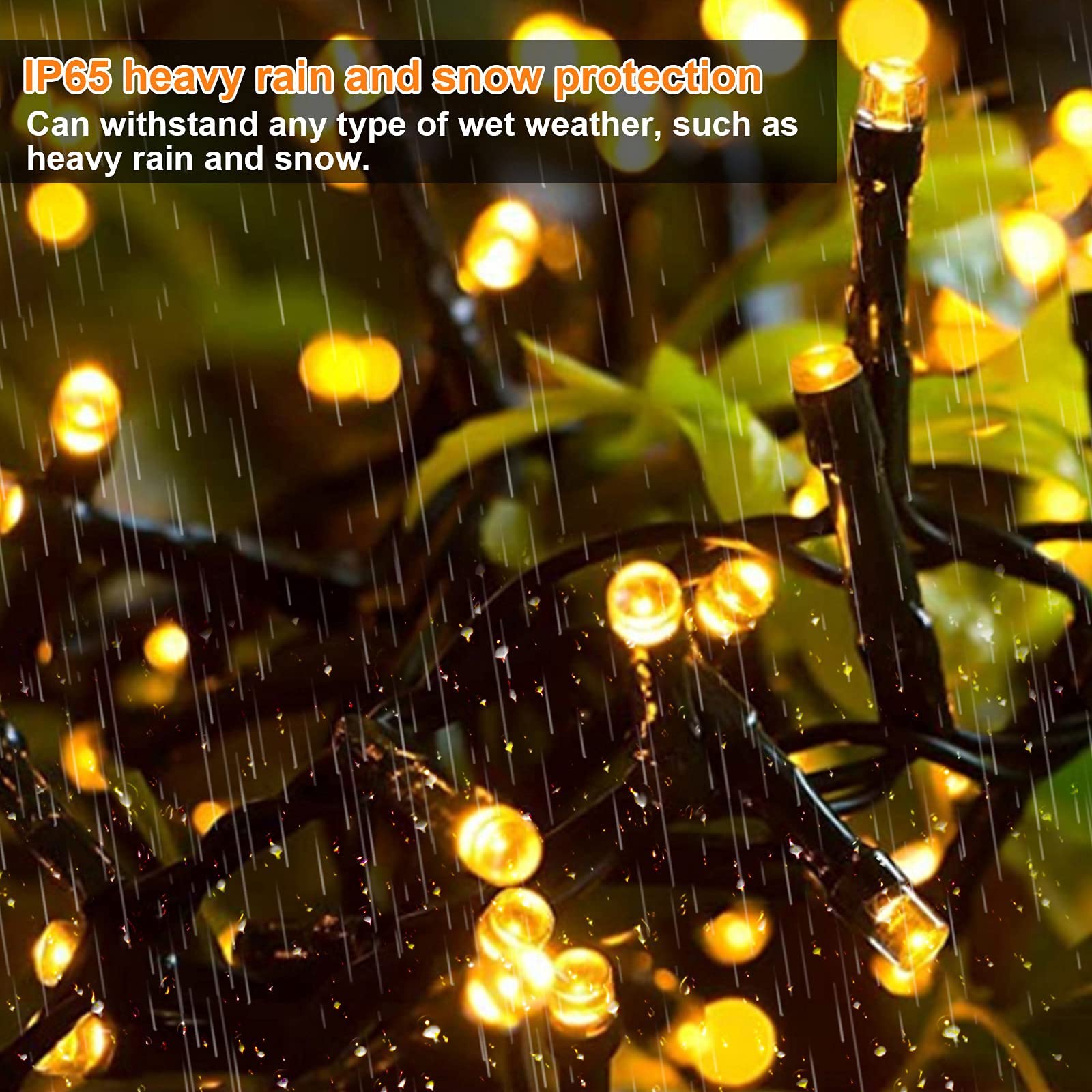 Haili 1000 Led Christmas Lights, Plug In 8 Lighting Modes Waterproof, Outdoor Christmas Lights For Tree Yard Party Indoor Outside Decorations (393Ft, Warm White)