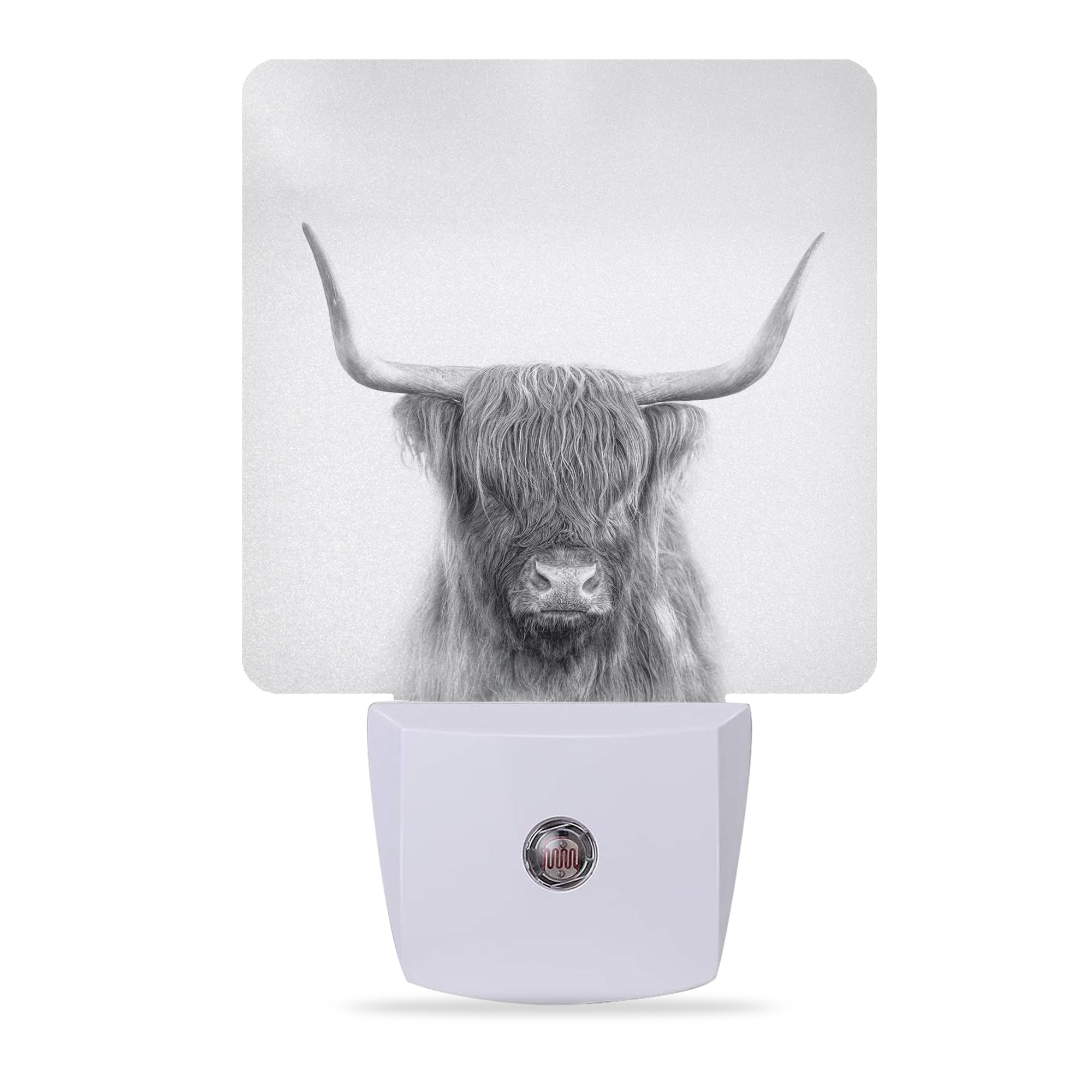 Meikosks Cow Night Light,Highland Cow Night Lights Plug into Wall for Boys Girls, Led Lamp for Stairway/Hallway/Bedroom 0.5W Nig