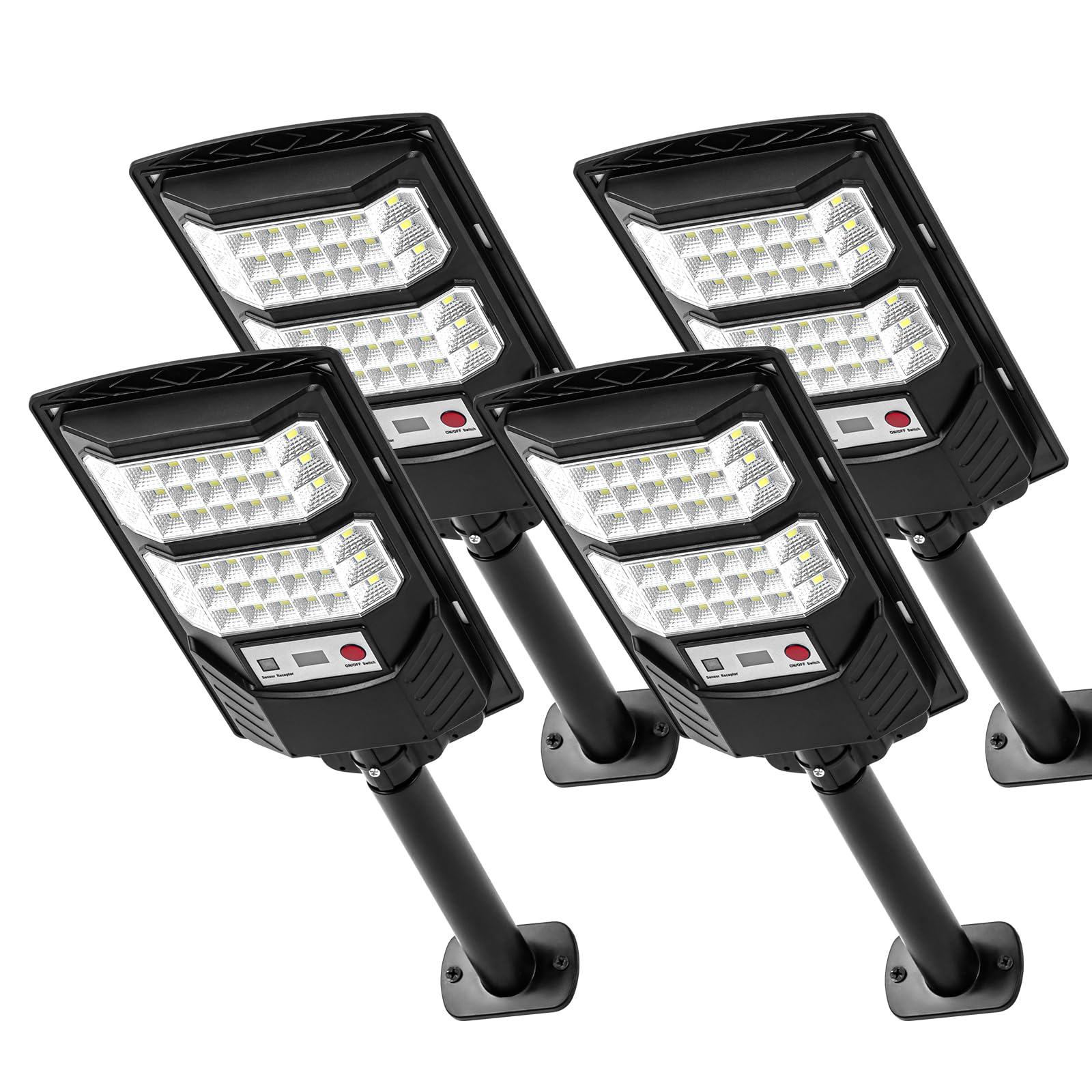 JOISTOON Solar Lights Outdoor Waterproof, Motion Sensor Street Light, Dusk to Dawn Flood Light Outside, Garden, Yard, Easy Insta