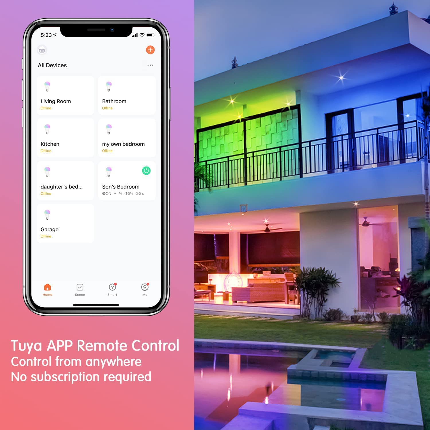 Daybetter Smart Light Bulbs, Rgbcw Wifi Color Changing Led Bulbs, Smart Bulbs That Work With Alexa & Google Assistant, A19 E26 9