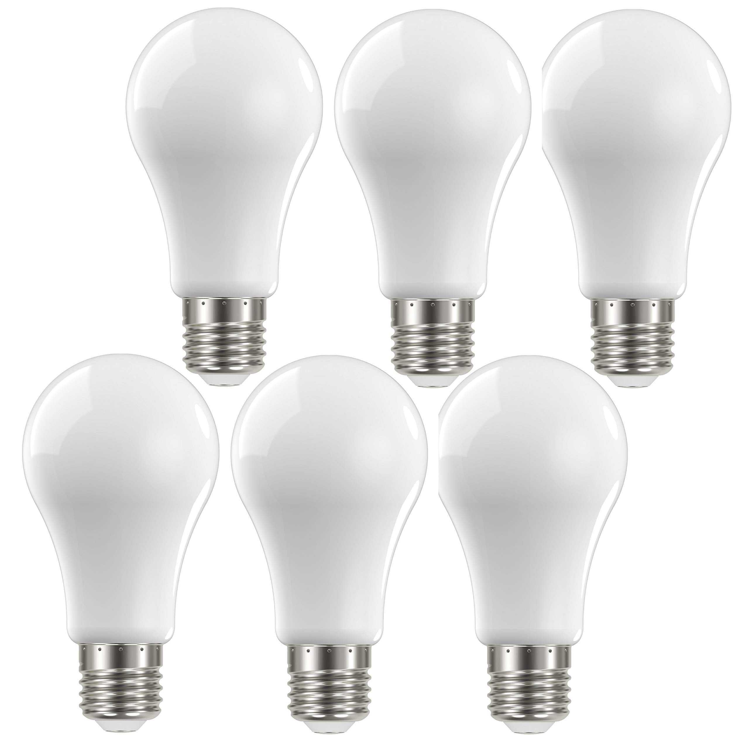 Satco (6 Pack) Dimmable Led Filament Lamps, S12434, High Lumens, 13.5 Watt, A19; Soft White; Medium Base; 3000K; 90 Cri; 120 Vol