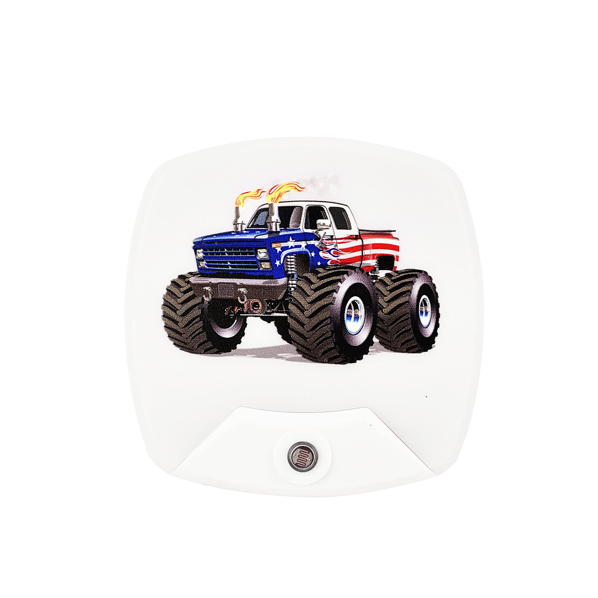 2 Pack - Cartoon Truck LED Plug-in Night Light for Kids - Wall Lamp Take Good Care Children Sleep Light Sensor Auto Controlled N