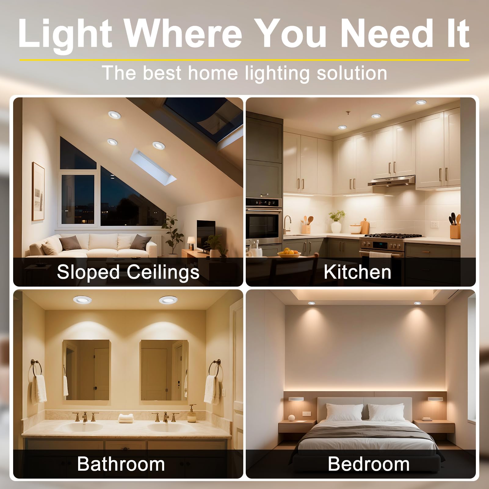 Lightdot 24 Pack 6 Inch Led Gimbal Recessed Lighting  360+90 Adjustable  3Cct Selectable & Dimmable (5%-100%)  1300Lm Ultra Bright Canless Light  Etl/Fcc Certified For Living Room/Kitchen-White