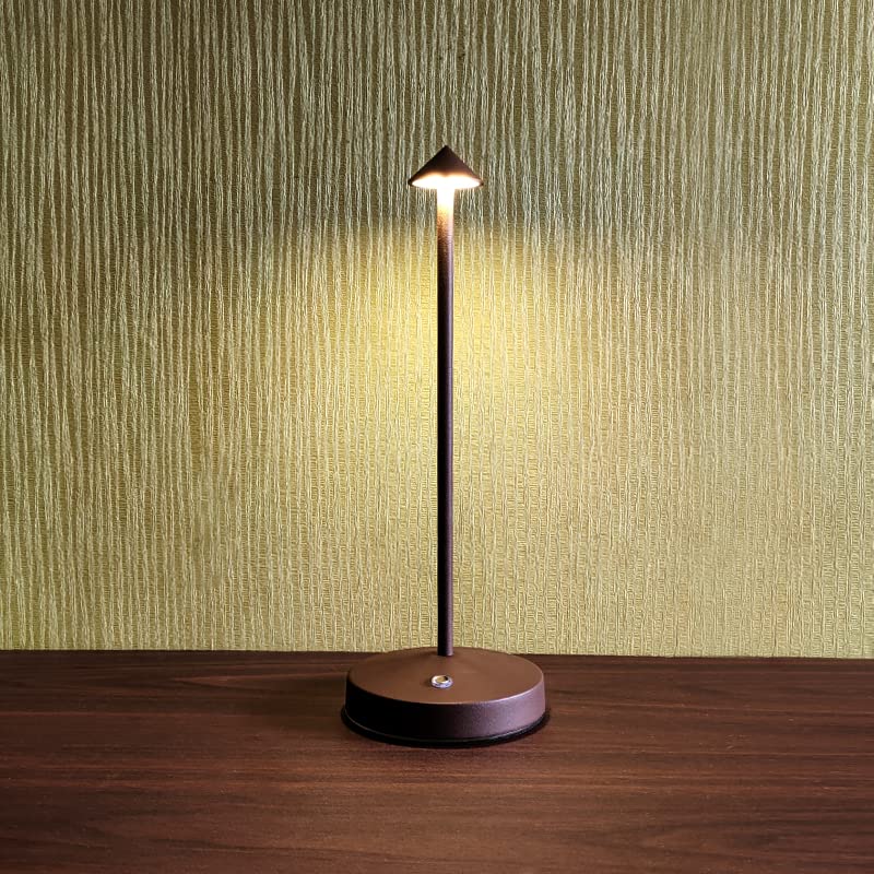 Eypid Cordless Table Lamp, Rechargeable Led Touch Lamp, Dimmable Night Light, Rust