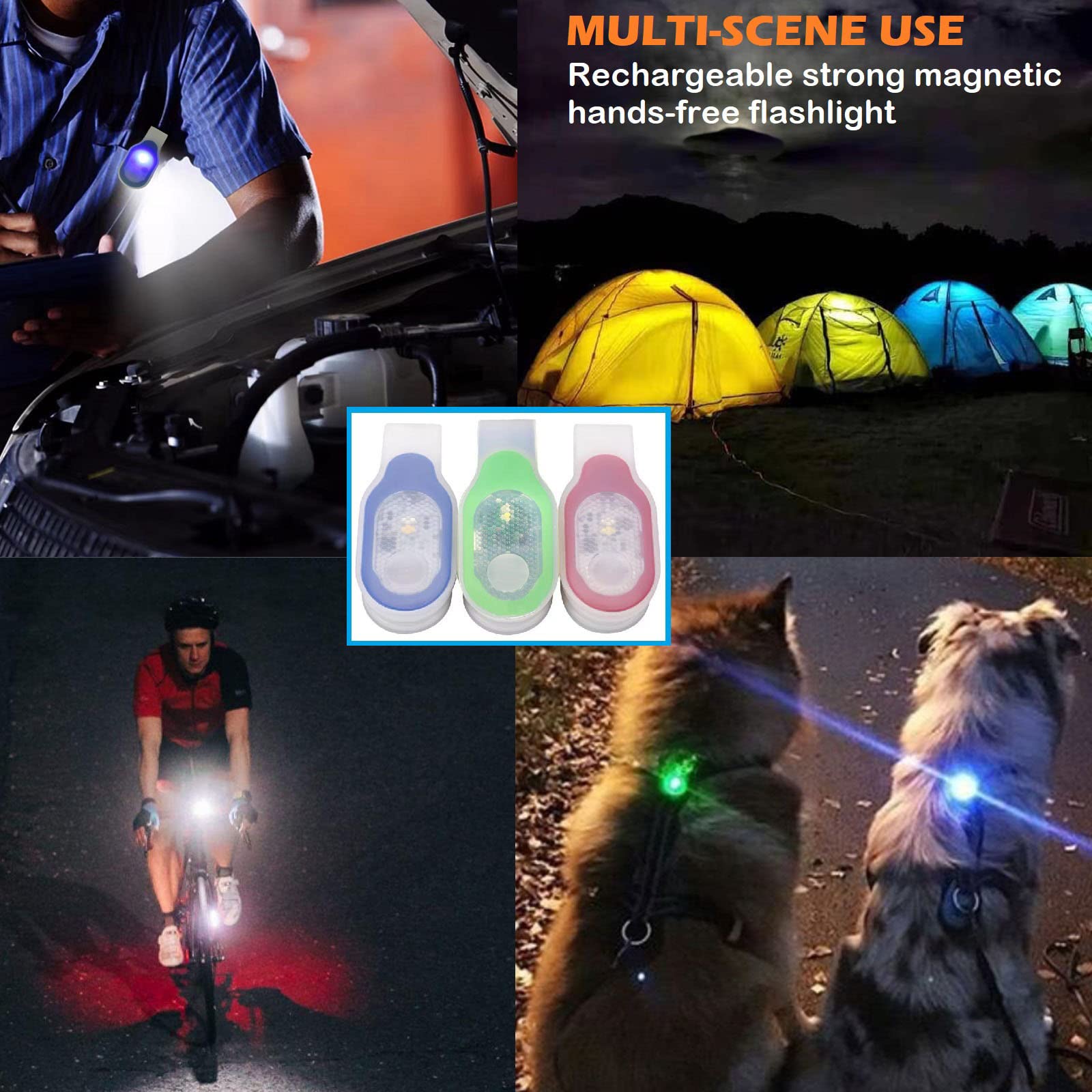 Nurse Nightshift Hands Free Lightweight Emergency Flashlight Hands Free Led Flashlights Clip-On Flashlight Suitable For Walking Running Pets Outdoor Activities
