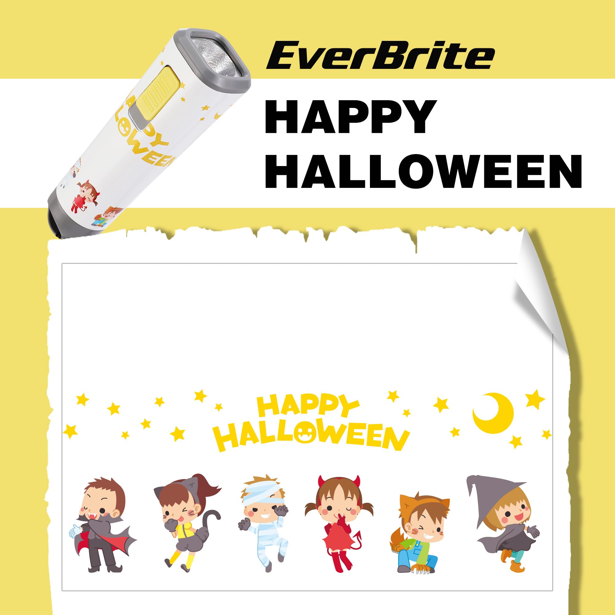 EverBrite LED Flashlight, Handheld Torch with Lanyard, 3AAA Battery Included, White, Model E012068A