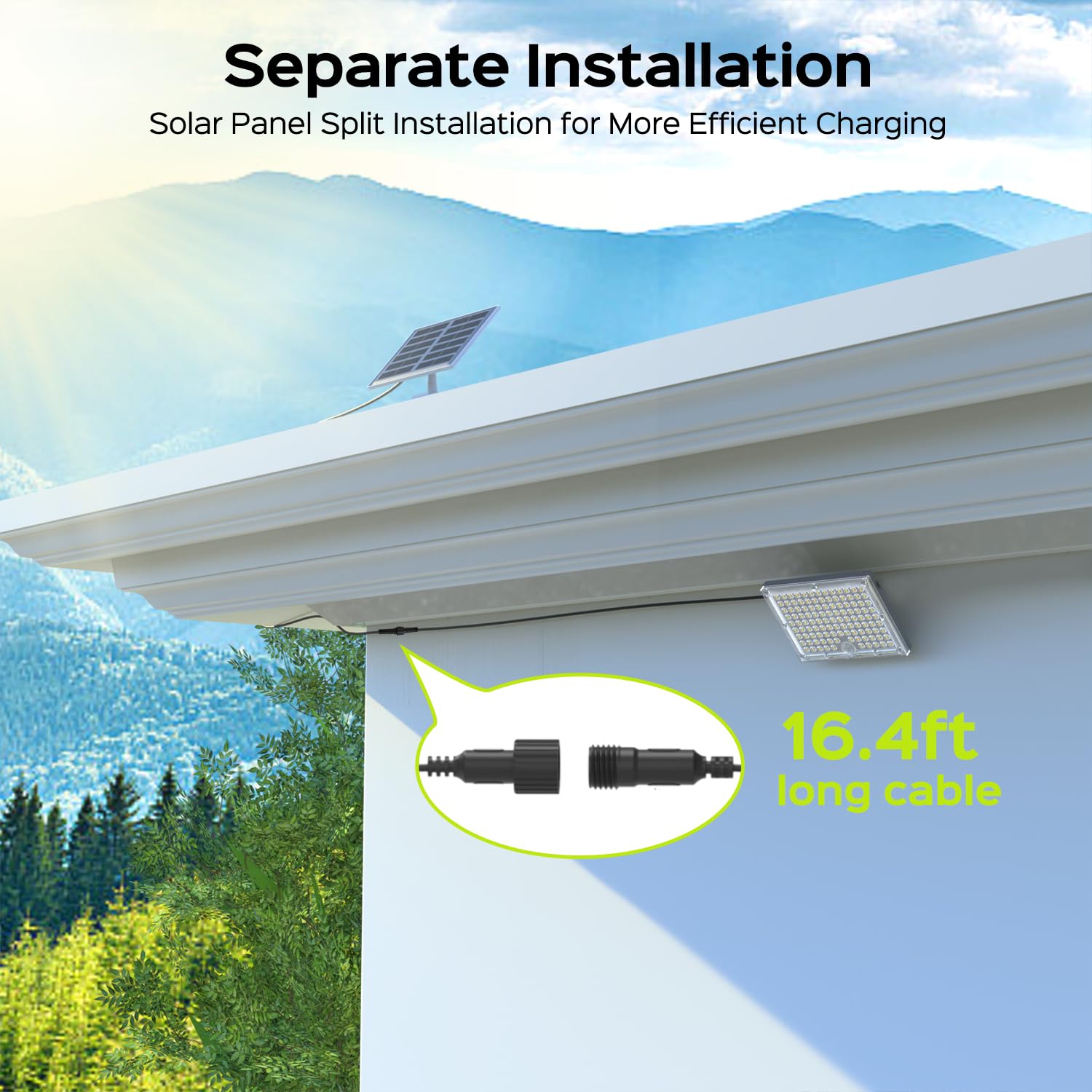 JACKYLED Solar Flood Lights with Motion Sensor, 113 LEDs, Waterproof, 2 Pack, Gray, Model JACKYLED791-P2