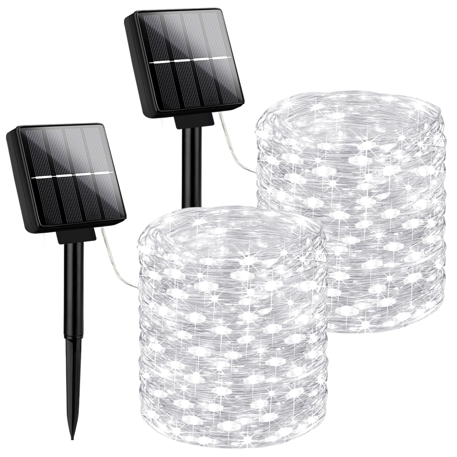 Brightever Outdoor String Lights, Solar Powered, 80FT, 200LED, Waterproof, 8 Lighting Modes, Daylight White, Model OKDMX-KN-SSL-01-C