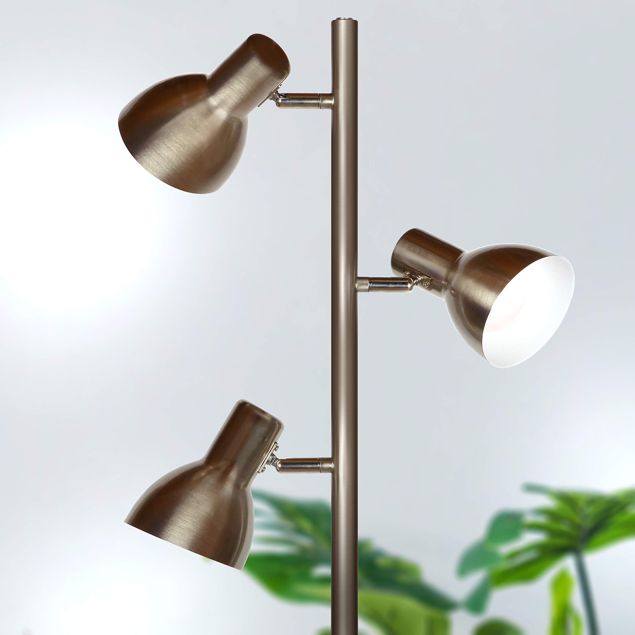 Brightech Ethan Floor Lamp, Dimmable LED Standing Lamp, Nickel, Modern Design, Model FL-ETHAN-NKL