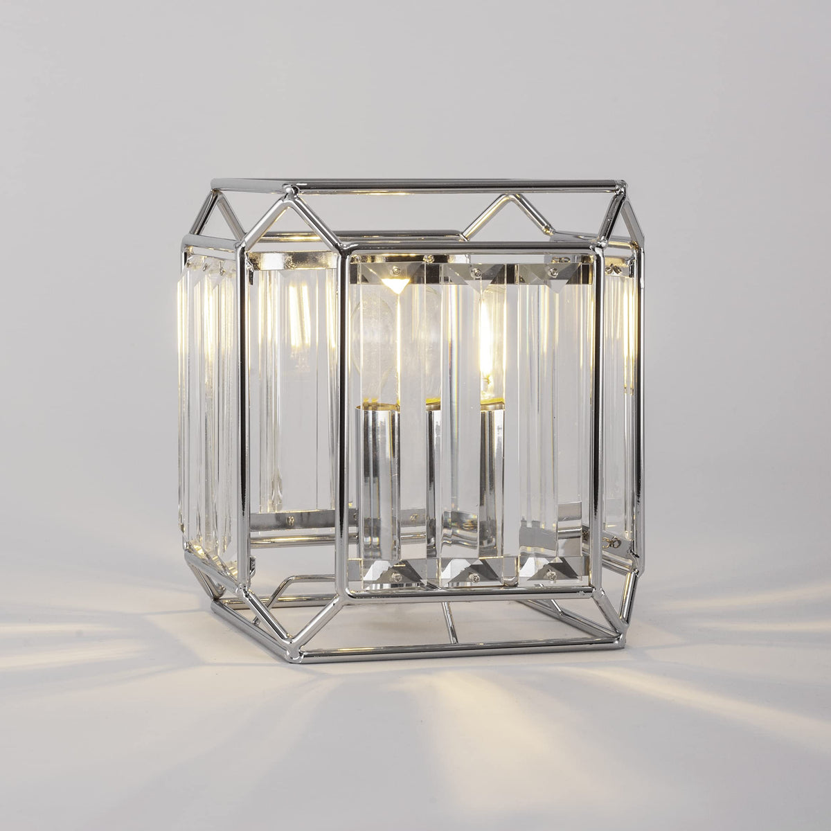Toltec Lighting 493-CH Genesis - 7.25 Inch 3W 1 LED Accent Table Lamp, Chrome Finish