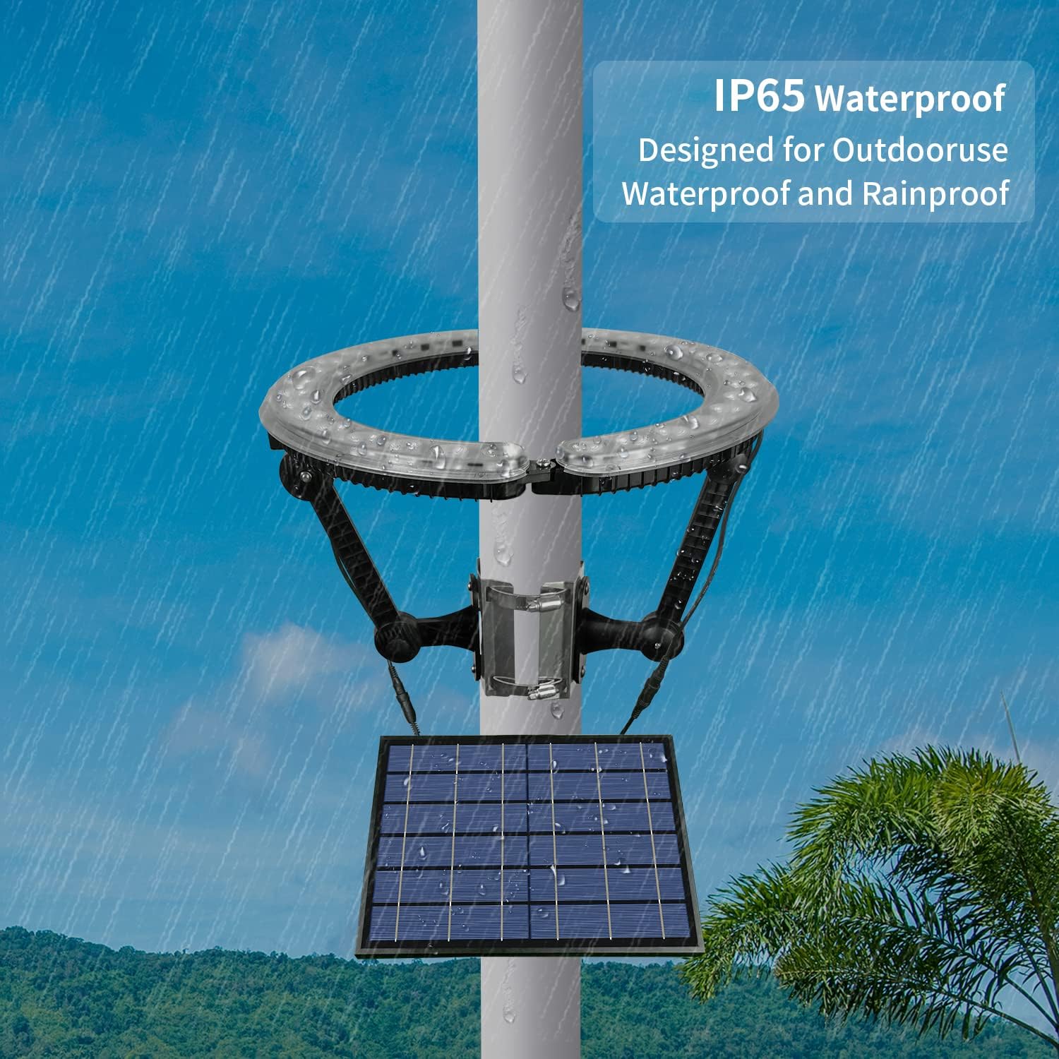 Kayiune Solar Flag Pole Light Outdoor Dusk To Dawn, 32 Super Bright Led Flag Pole Lights 4640Lm Auto On/Off, 100% Flag Coverage,