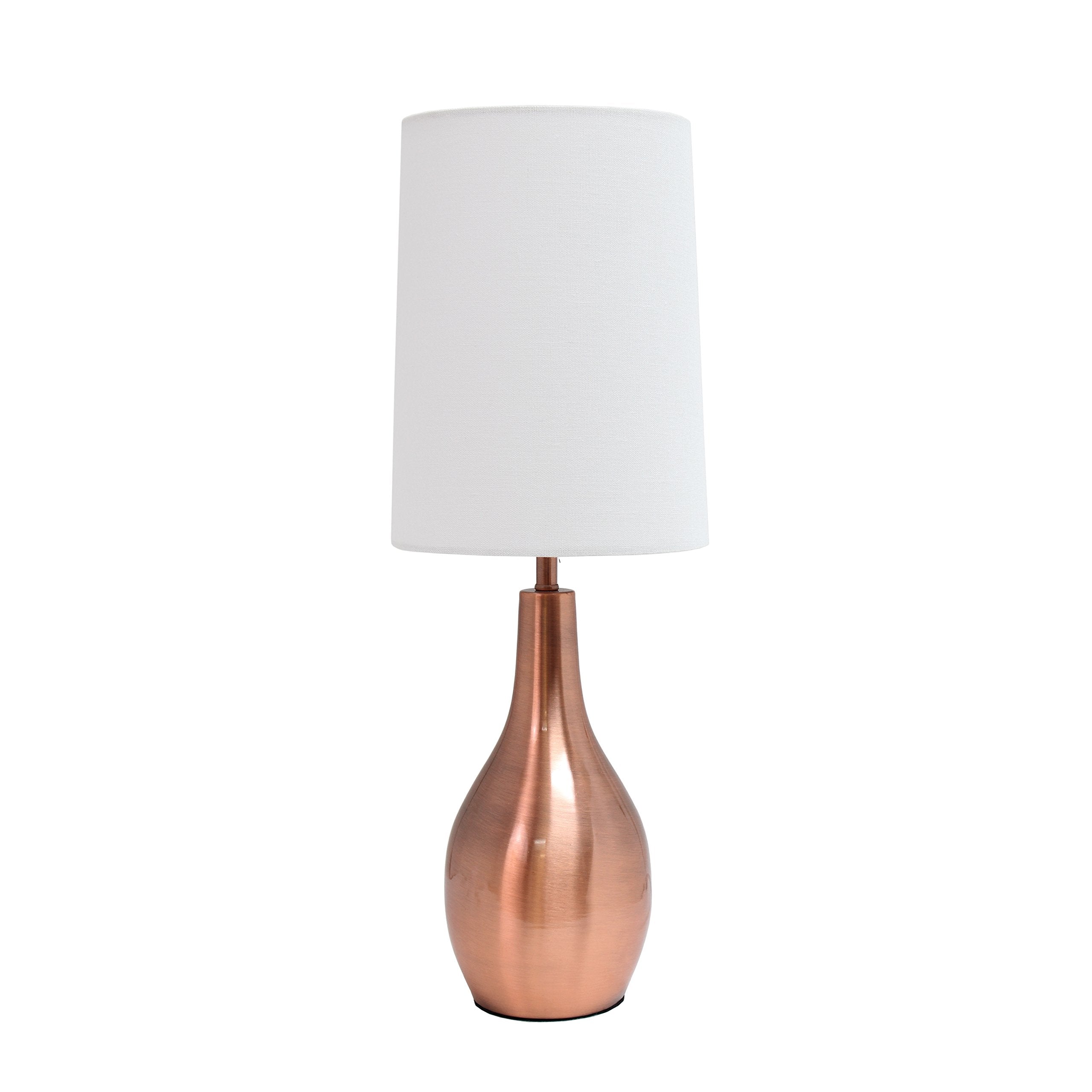 Simple Designs Lt3303-Rgd Tear Drop Table Lamp, Rose Gold