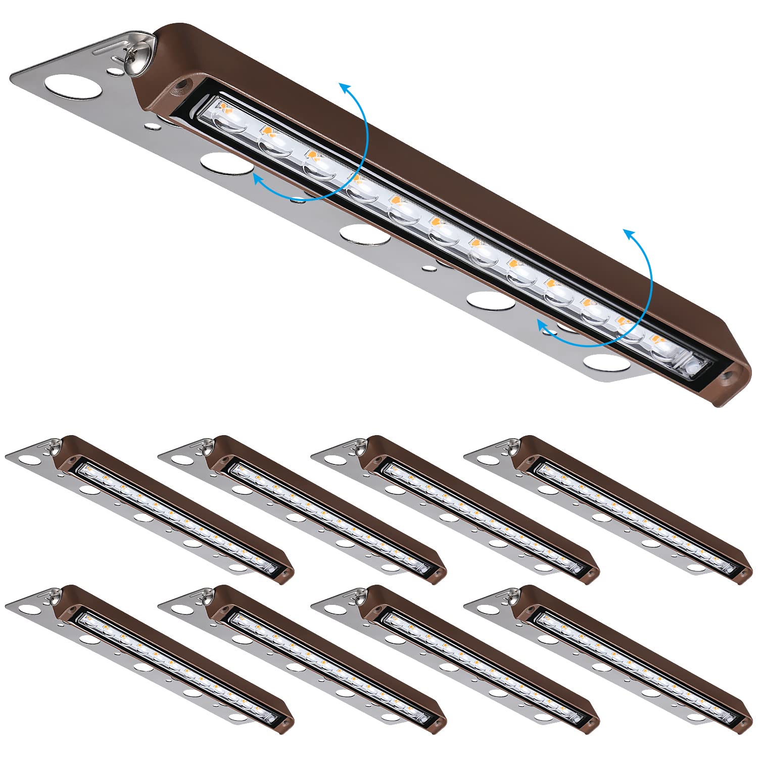 LEONLITE 12 Inch Dimmable LED Hardscape Lighting, 3W/5W/7W, Warm White, Die-casted Aluminum & Stainless Steel, Model 62365