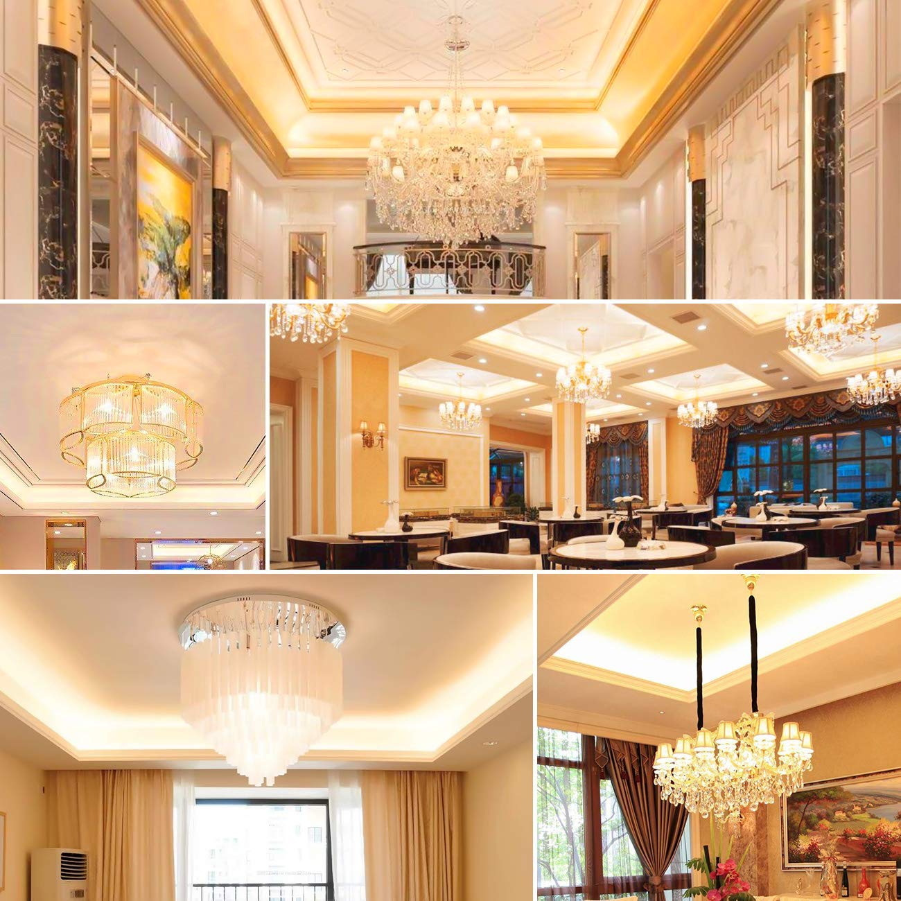 OHLGT G9 LED Bulbs 6W Dimmable Warm White 3000K 600LM Bi Pin 6 Pack