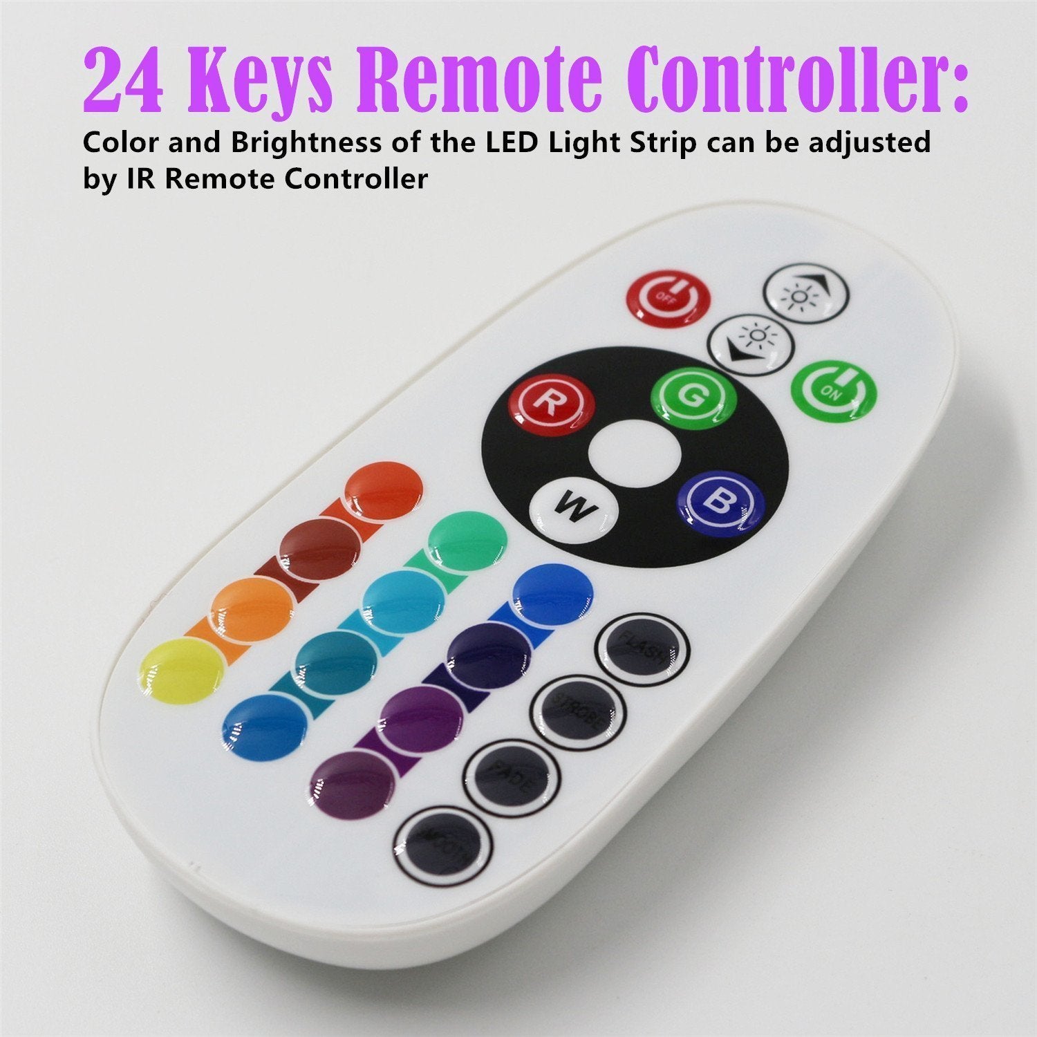 IEKOV Power Supply Adapter 750W AC 110V to DC 110V with IR Receiver + 24 Keys Remote Control for RGB LED Light Strip 5m-20m