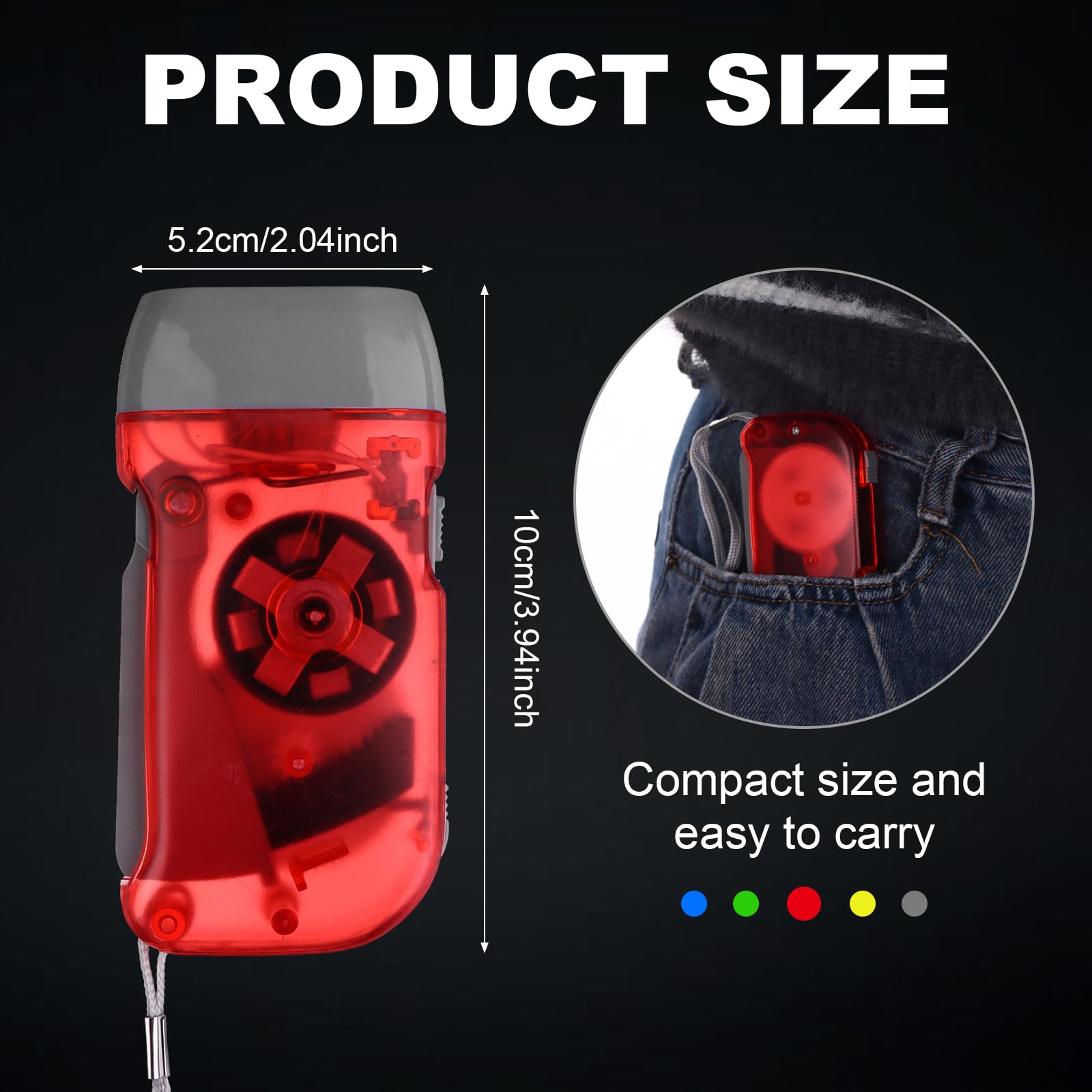 30 Pcs Hand Crank Flashlight 3 Led White Light Hand Press Torch No-Battery Flashlight Handpress Powerful Emergency Light Safety