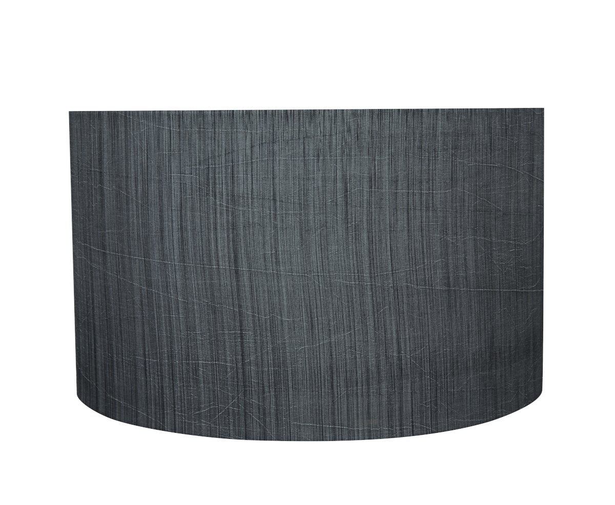 Aspen Creative 58327B, Drum Uno Lamp Shade, Grey & Black, 17&quot; Top X 17&quot; Bottom X 10&quot; Height, Slip Uno 36Mm