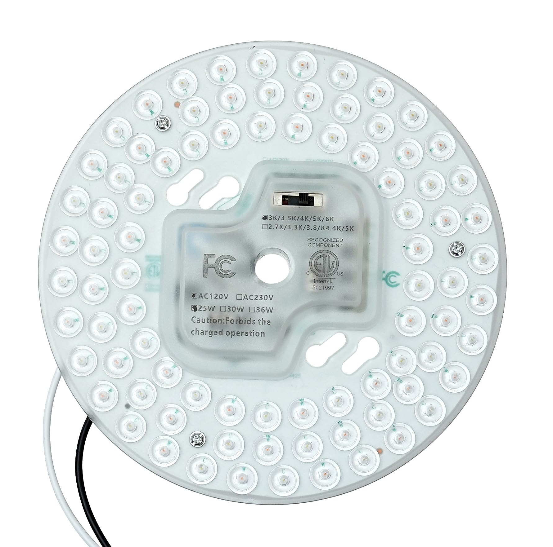 Haoledi 6.69'' Led Ceiling Fan Light Retrofit Kit 25W 3000Lm Ceiling Light Replacement Pcb Board 5Cct 3000K 3500K 4000K 5000K 6000K Adjustable 120V Cri90 Dimmable (25, Watts)