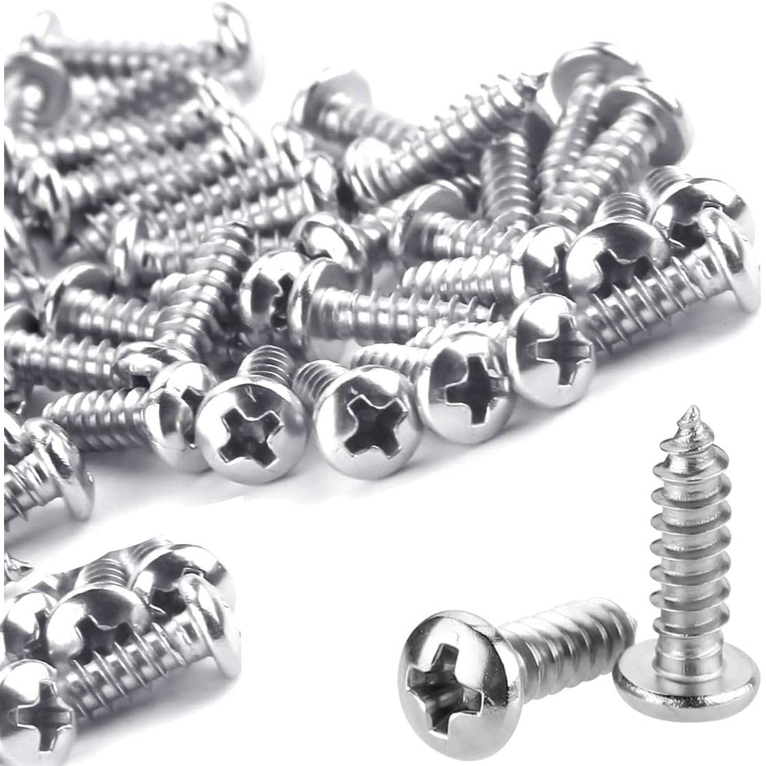 TiTiToo Neon LED Rope Clips with 100 Screws, Transparent, 50 Pieces, Model TiTiToo001, Plastic Material