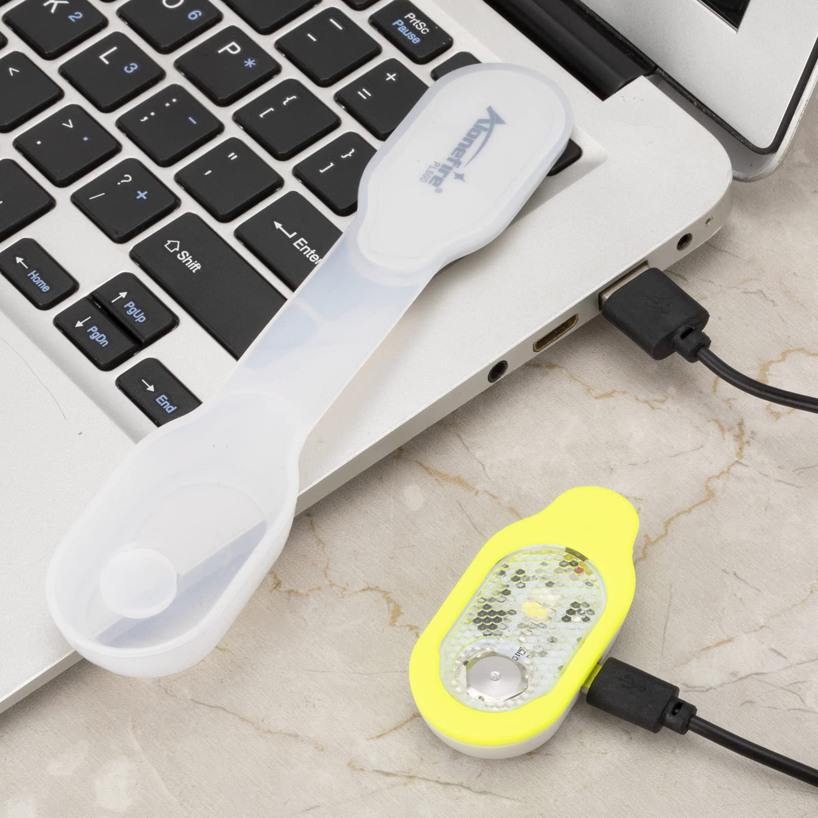 ALONEFIRE PL500 Clip-on Light Flashlight, USB Rechargeable, 3 Modes, Yellow Warm Light, Nurse Badge Accessories