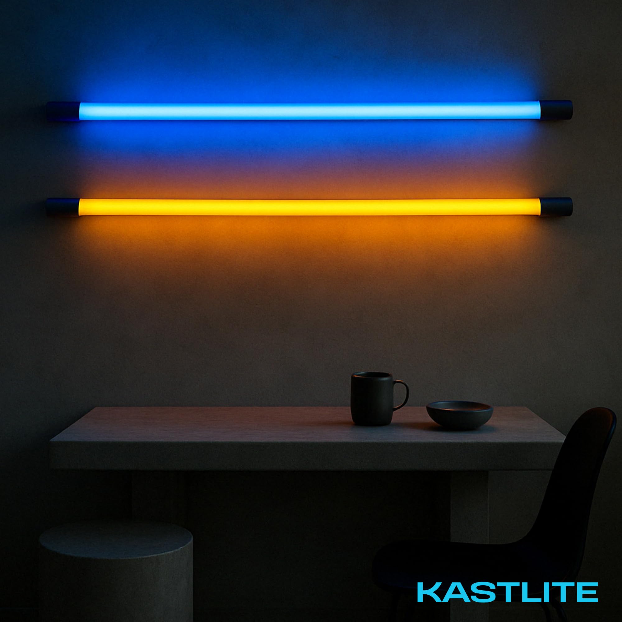 Kastlite T8 Led/Fluorescent Light Tube Guard With End Caps - 46-3/8 Lamp Diffuser Covers & Safety Sleeves  Multi Colored Protective Plastic Bulb Covering & Overhead Lighting Accessory  Pack Of 24