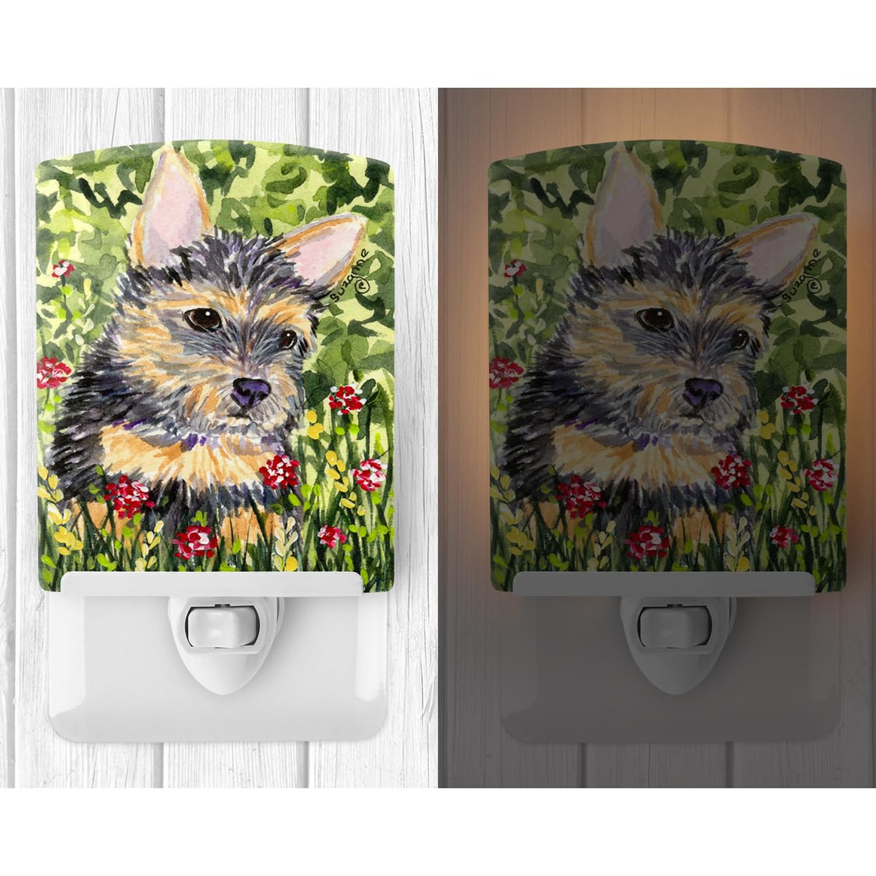 Carolines Treasures Ceramic Night Light, Norwich Terrier, UL-Certified, 6x4x3 inches, Model SS8893CNL, Multicolor