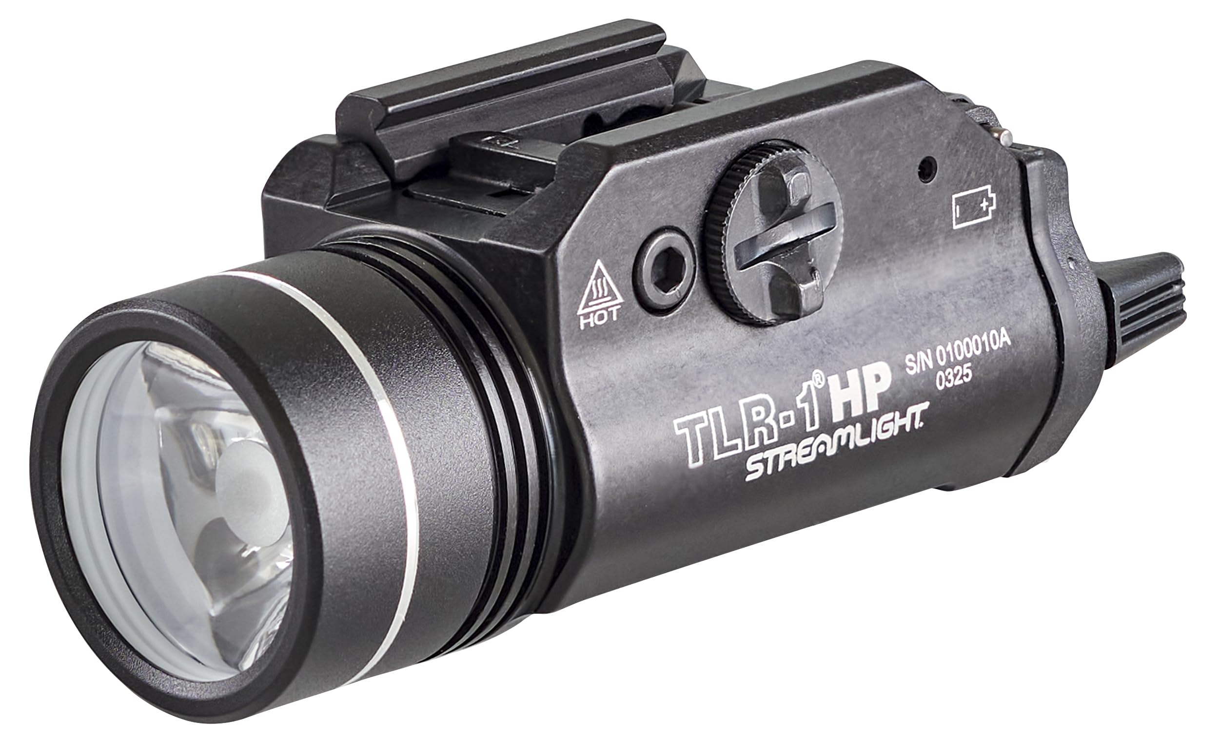 Streamlight 59150 TLR-1 HP 1000-Lumen Rail Mounted High Candela Tactical Weapon Light with Rail Locating Keys and Batteries  Black