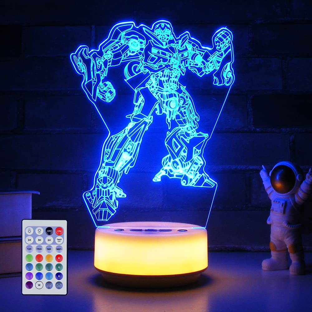Shinecloud Robot Night Light Atmosphere Led Table Light Creative Visual Lamp As Gifts For Kids Or Adults, D  Cor Light For Kids
