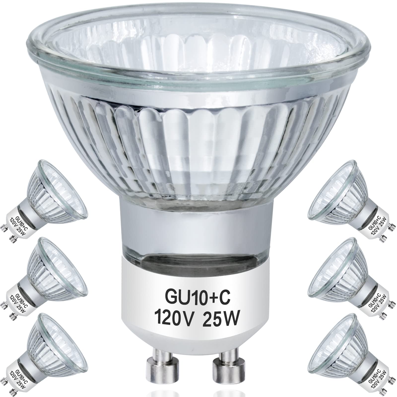 YBEK Halogen Bulb 25W GU10 120V NP5 Replacement Bulb for Candle Warmer, Scent Wax Burner MR16 JDR Dimmable, Warm White 2700K,Pac