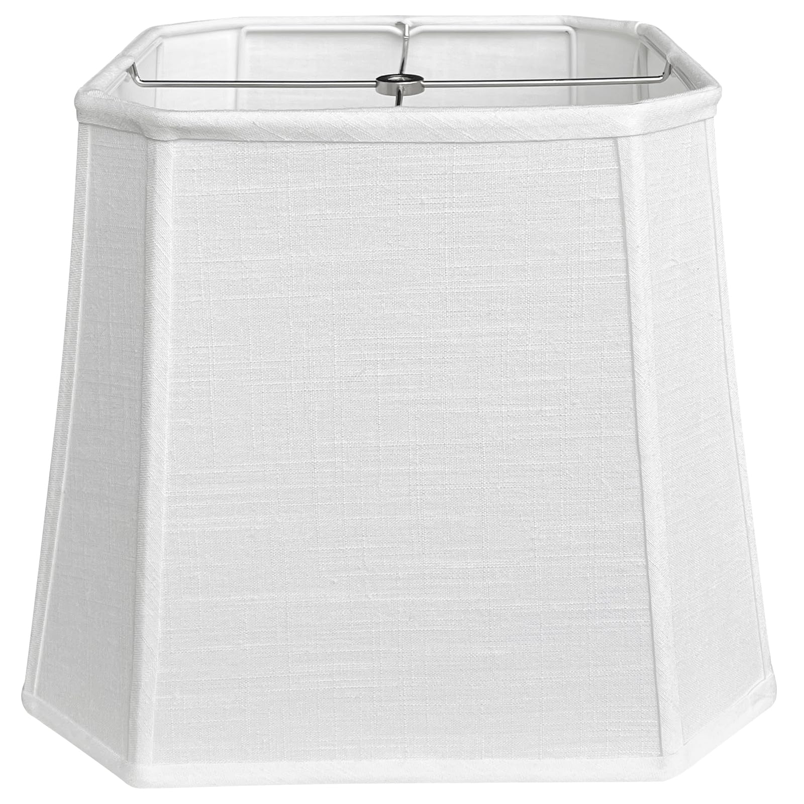 TOOTOO STAR Square Cut Corner White LampShade, 10in x 13in, Handmade Linen, Model SX-0220WH, Suitable for Table and Floor Lamps