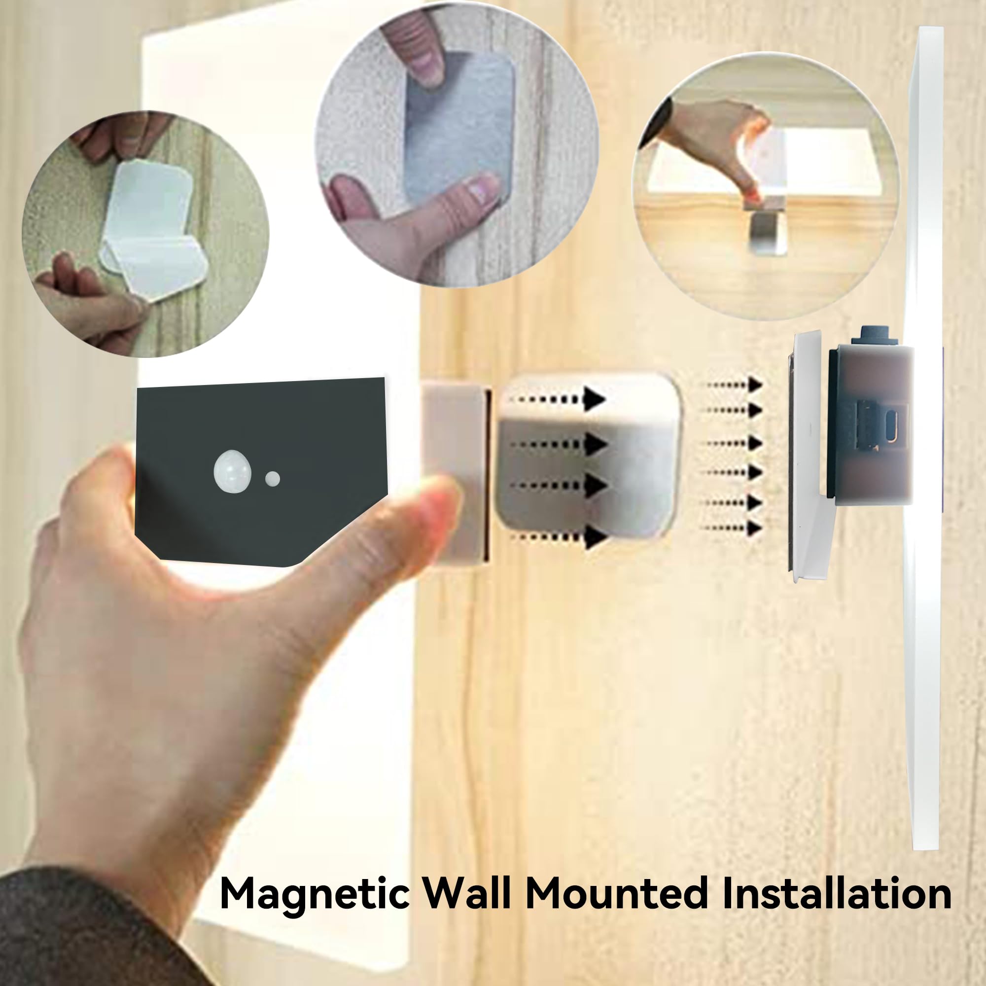 Felrelwel Motion Sensor Control Wall Sconces,Rechargeable Battery Operated Wall Sconce Set Of 2,Wireless Led Magnetic Wall Lamp For Living Room,Patio Garden,Hallway,10Ft Inducing Control,Warm Light