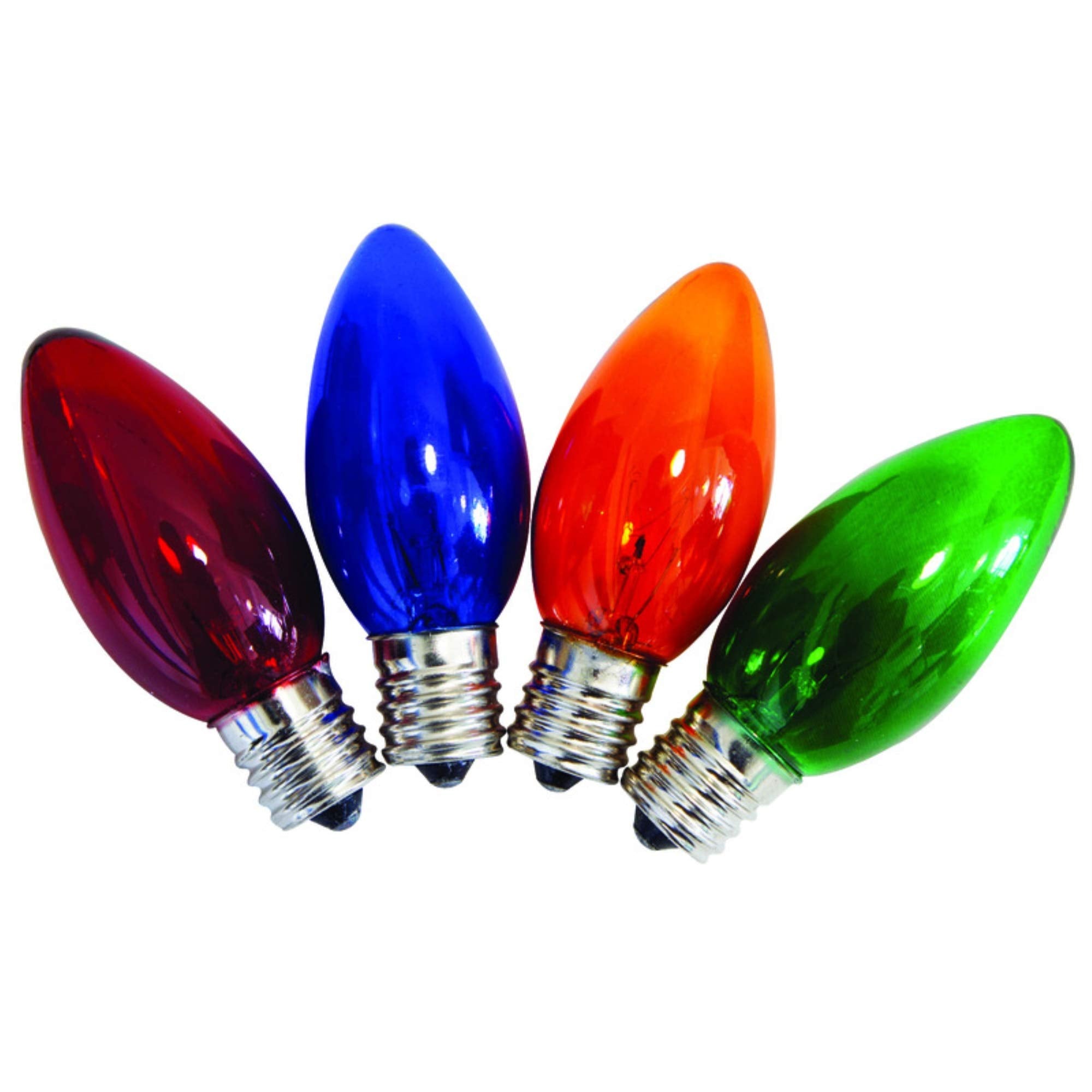 celebrations UTRU2212 Multi-colored Twinkle Transparent c9 Replacement Bulbs