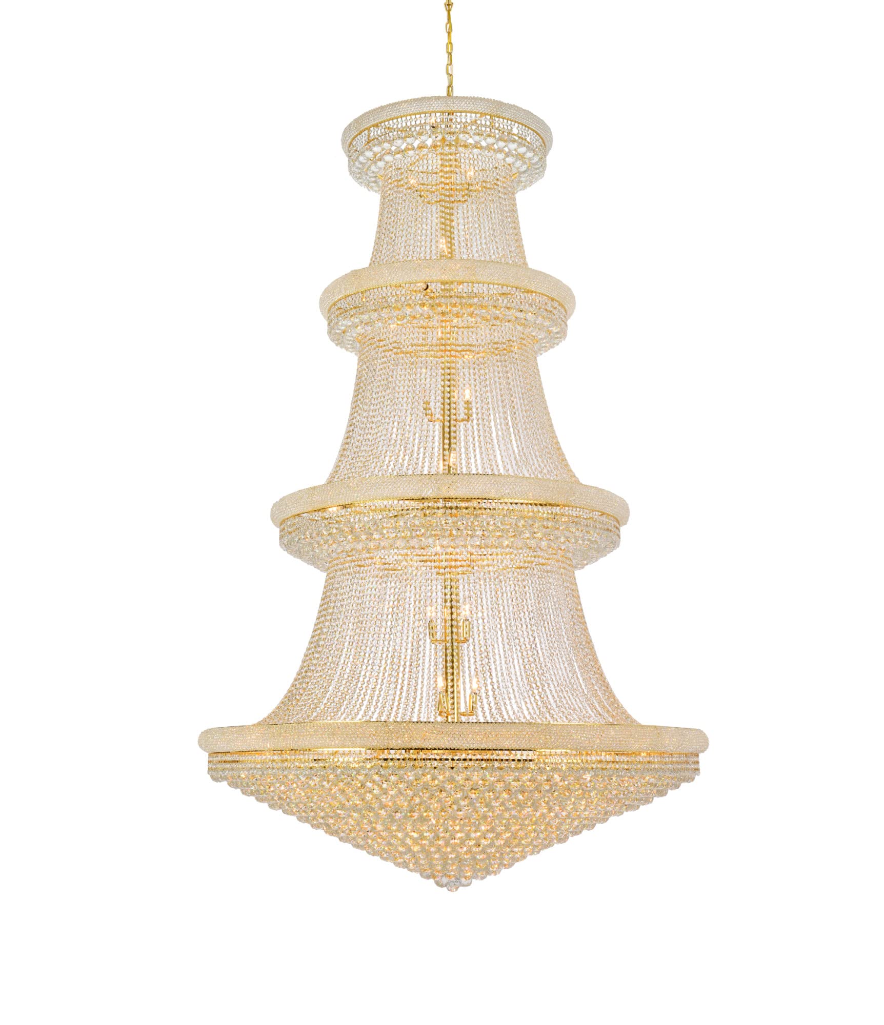 Elegant Lighting Primo - Fifty-Six Light Chandelier-Royal Cut Crystal Type-Gold Finish