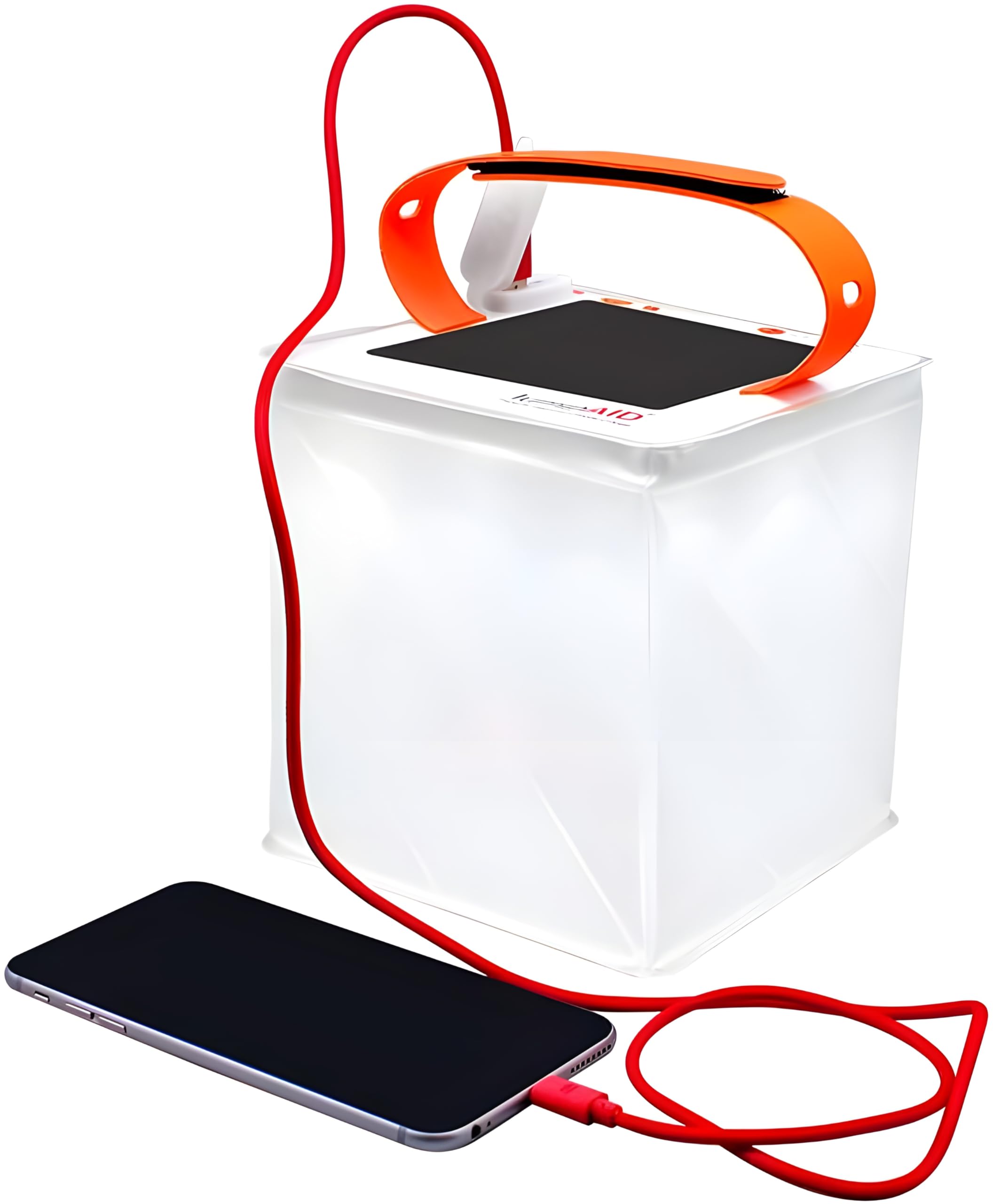 LuminAID 2-in-1 Solar Camping Lantern and Phone Charger - Inflatable LED Lamp for Camping, Hiking and Travel - Emergency Light f