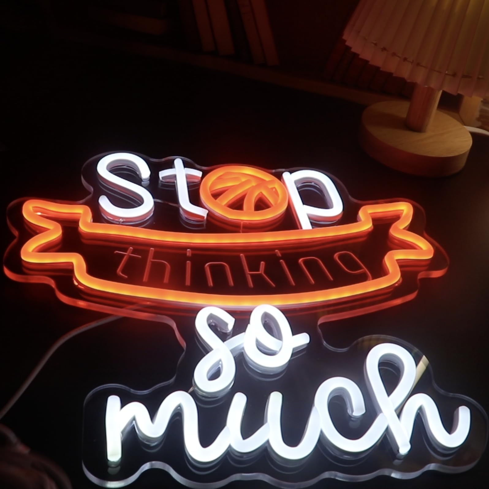 Basketball Neon Sign  Stop Thinking So Much Sport Neon Light Sign Led Decorations Light Up Signs  Basketball Club Lights  Game Room Wall Art Decorations Christmas Birthday Gifts