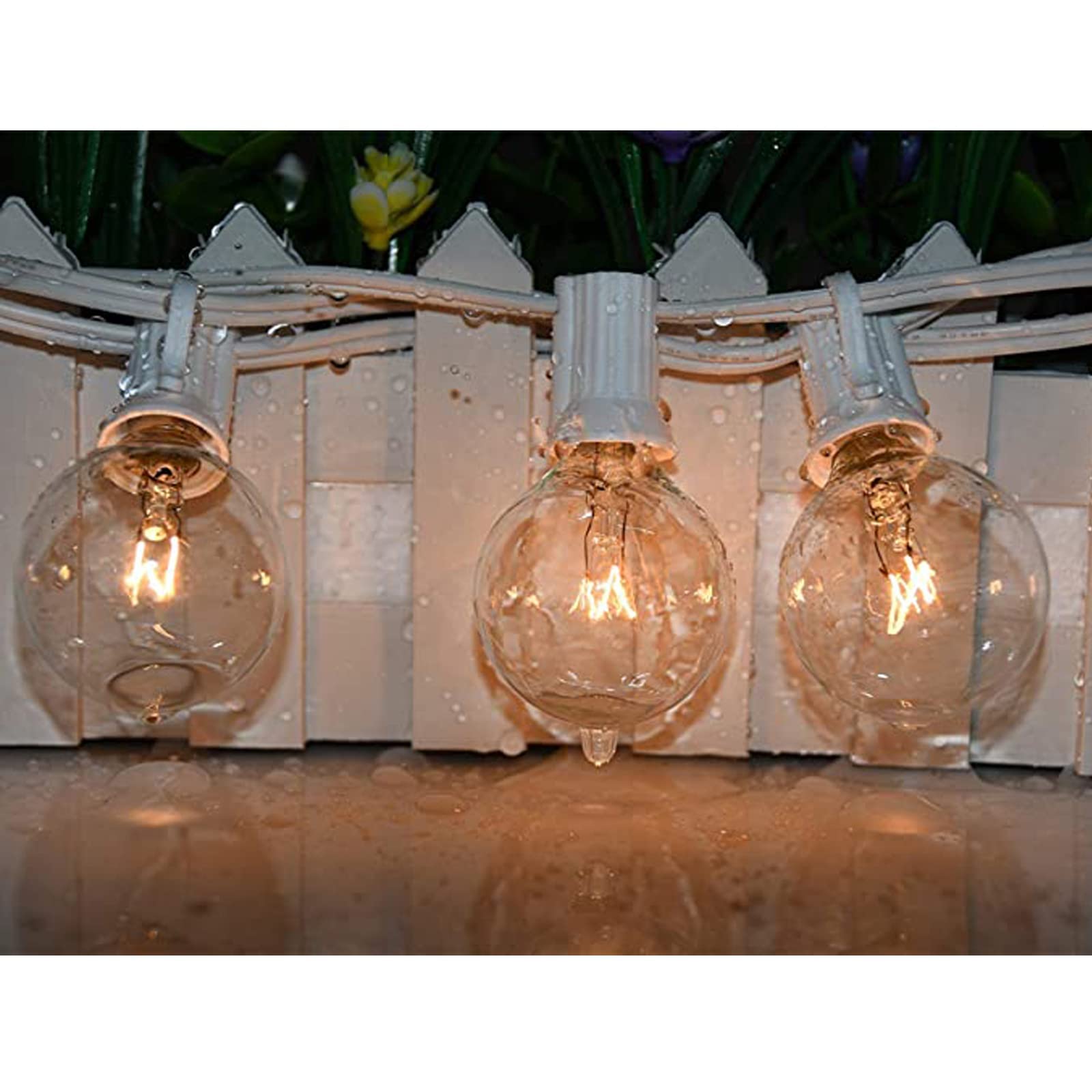 Chyparty G40 Replacement Light Bulbs, 120V 5W Clear Globe Bulb, E12 C7 Candelabra Base, 1.5 Inch Glass Incandescent Bulbs For In
