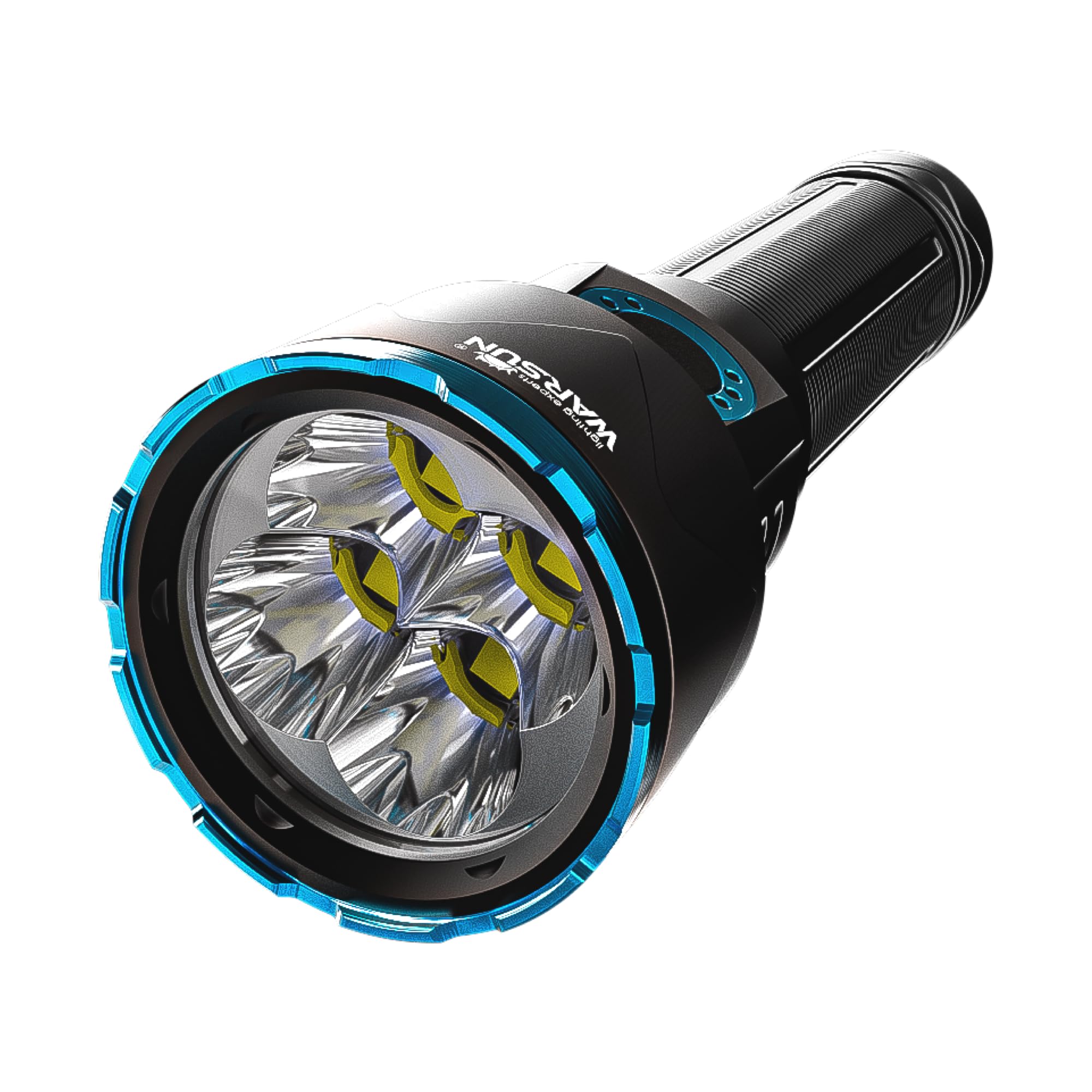 WARSUN 10000 Lumens High-Powered Flashlight - Ultra Bright, Durable Aluminum Body, Rechargeable LED Torch for Outdoor & Emergenc