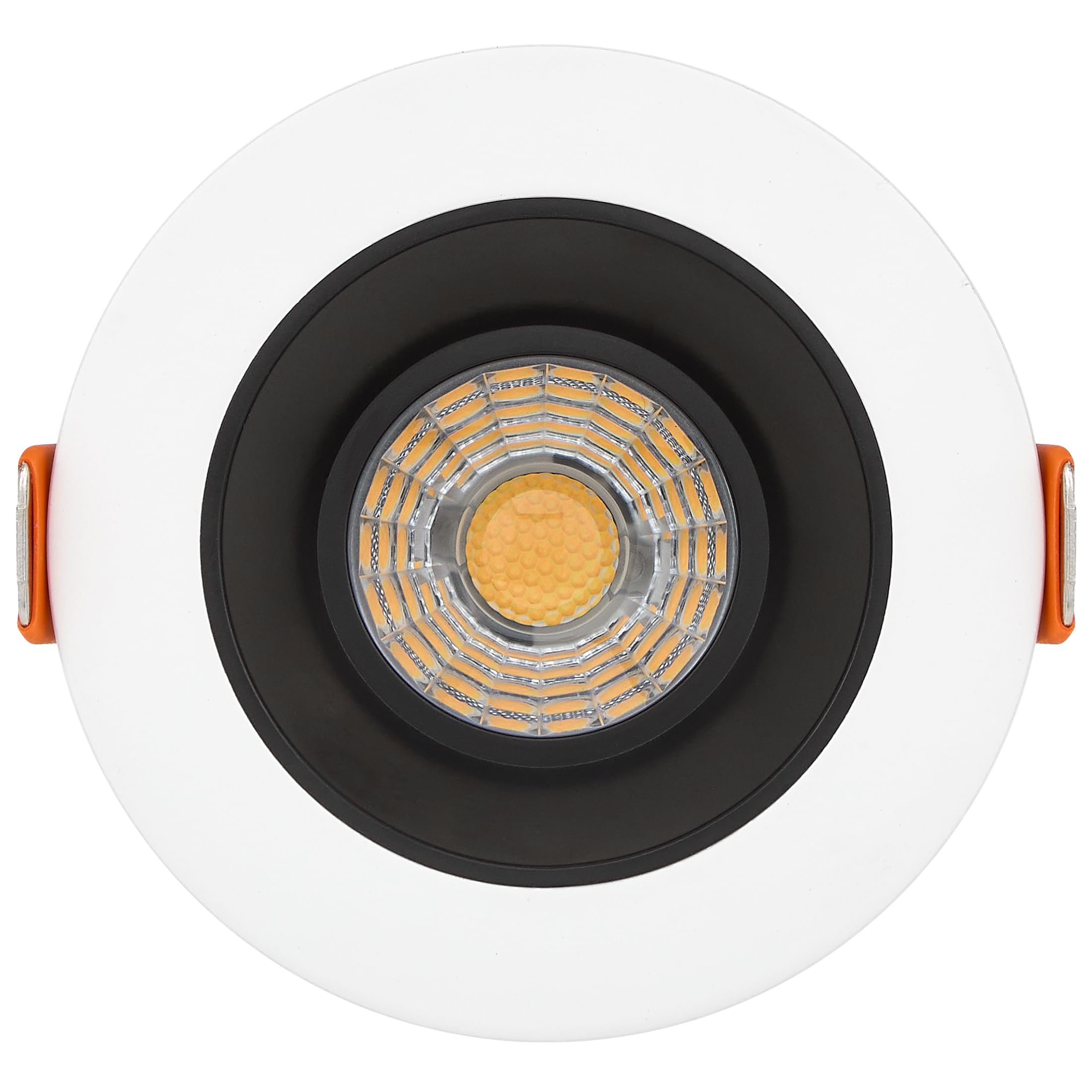 Maxxima Ultra-Thin 2" LED Downlight - 600 Lumens, Dimmable, 5 Color Temp, White/Black Trim, Model MRL-S20803BW
