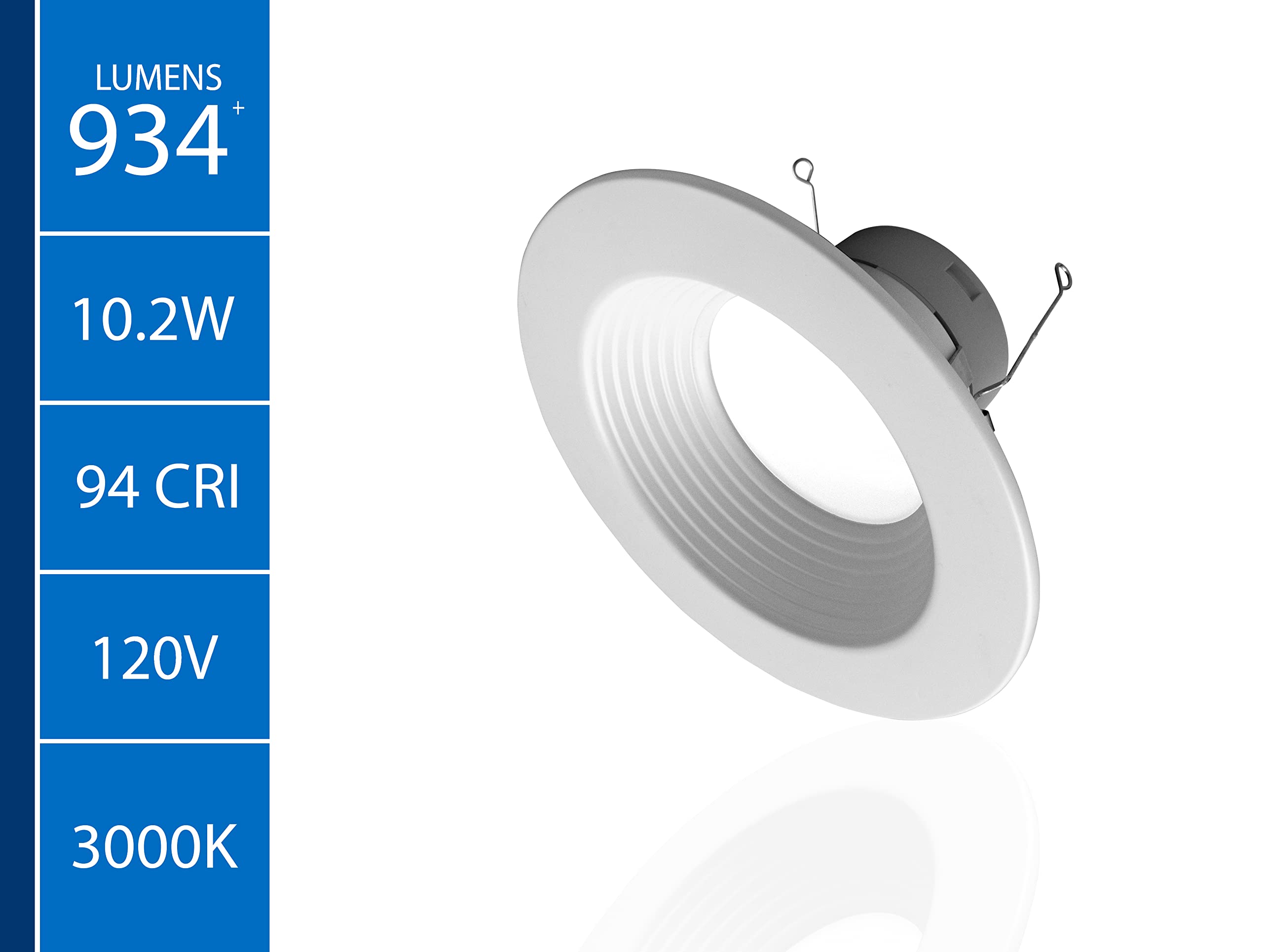 Nicor Lighting Dlr56(V6) 5/6-Inch White 900 Lumen 3000K Recessed Led Downlight With Baffle (12 Pack) (Dlr566091203Kwhbf-12)